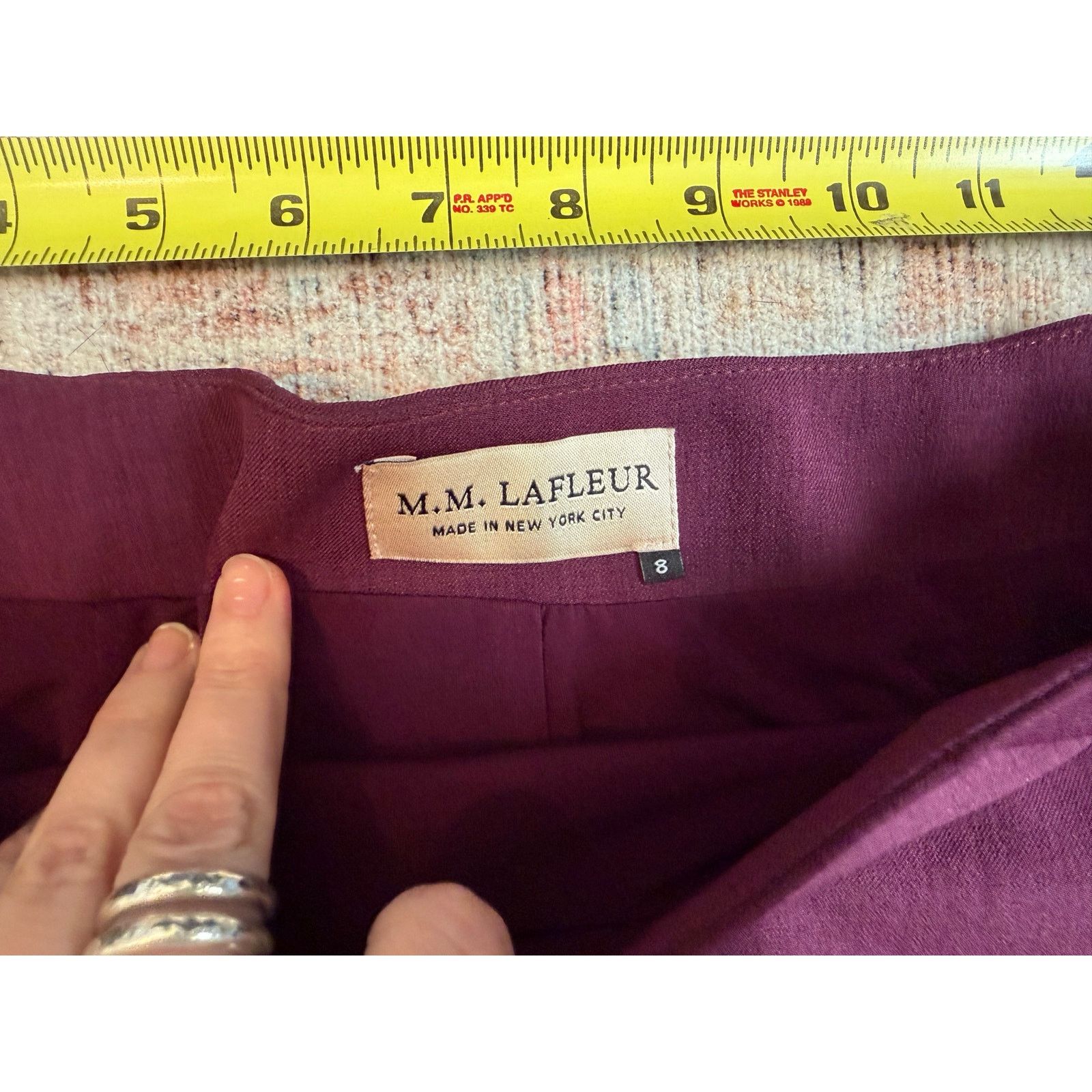 Nordstrom M.M. Lafleur Purple Pencil Skirt, Sz 8, MSRP $399 Size 30" / US 8 / IT 44 - 4 Thumbnail