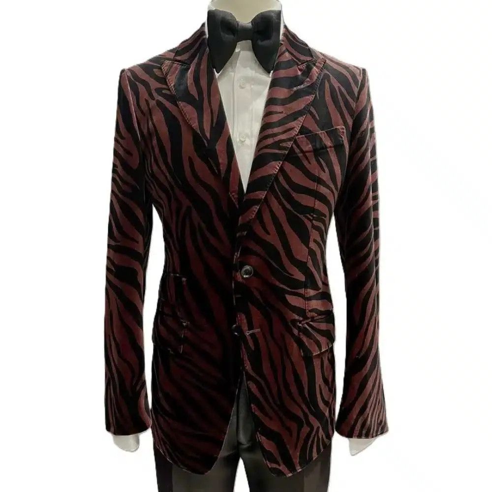 Tom Ford o1loc1c1025 JLYP01 Velvet Zebra O’connor Jacket in Brown Size US XL / EU 56 / 4 - 1 Thumbnail