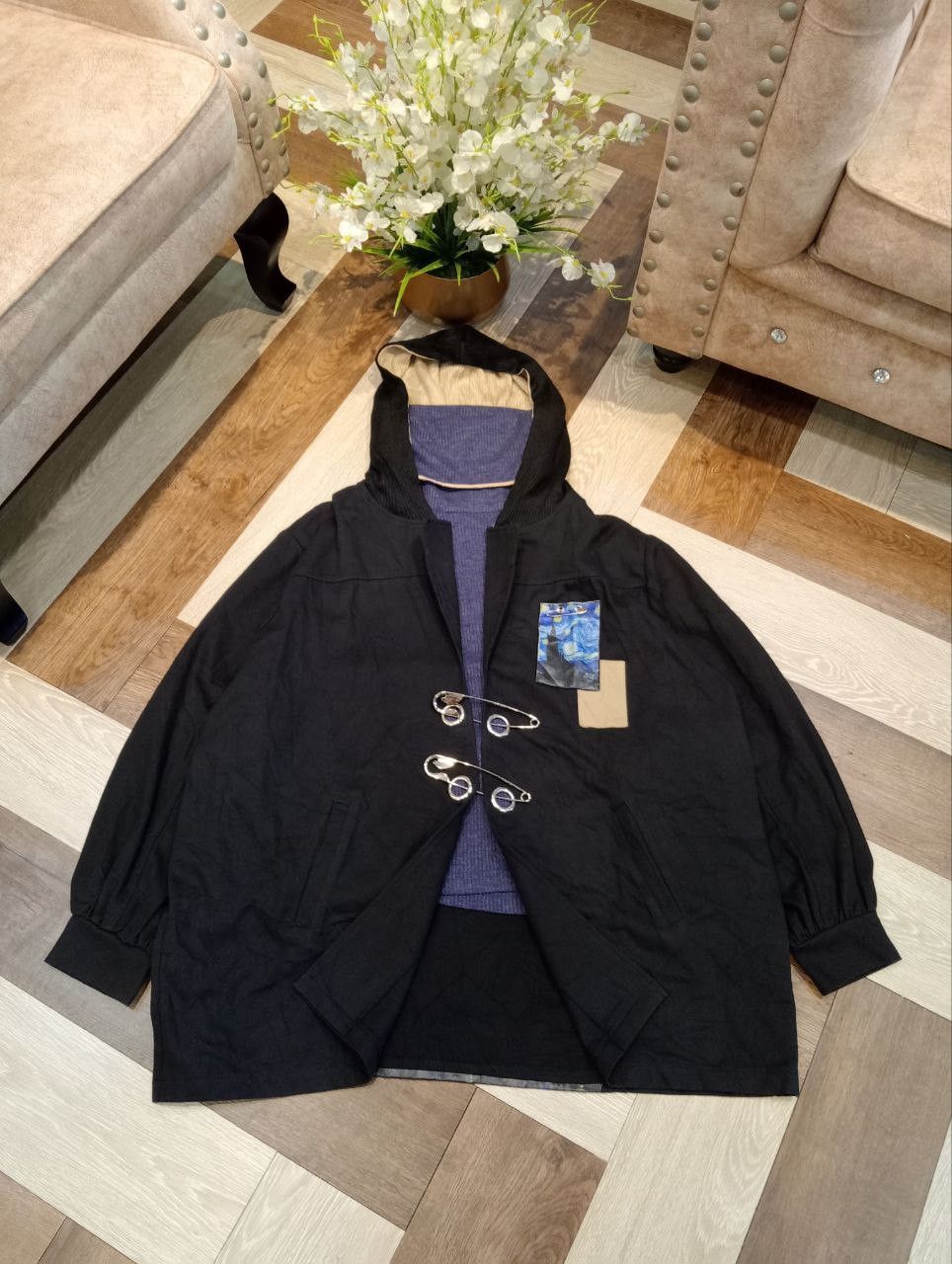 Japanese Brand JAPANESE IRO+IRO OVERSIZED SAFETY PIN TURTLE NECK JACKET Size US L / EU 52-54 / 3 - 2 Thumbnail