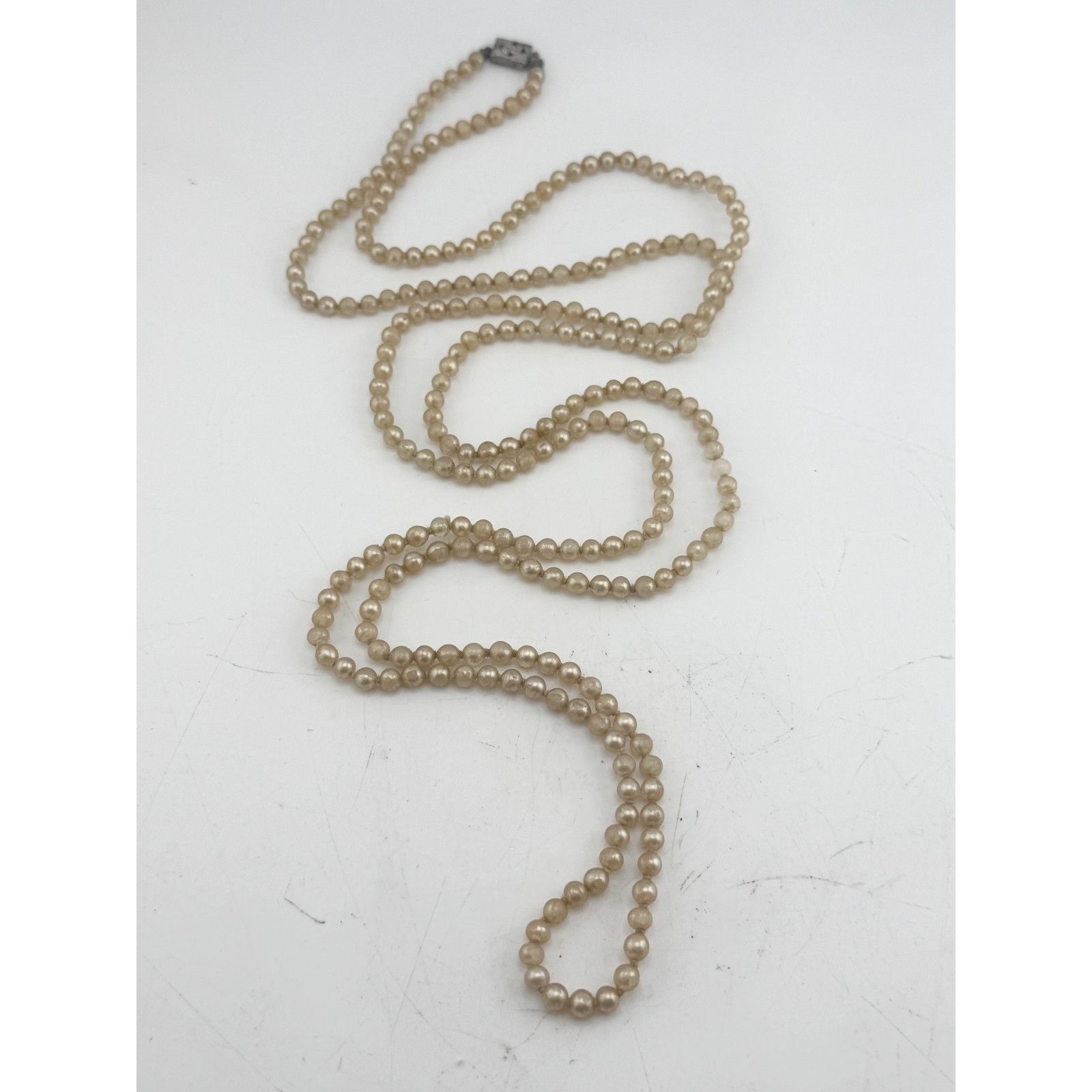 Vintage Vintage long faux pearl beaded necklace Size ONE SIZE - 2 Thumbnail