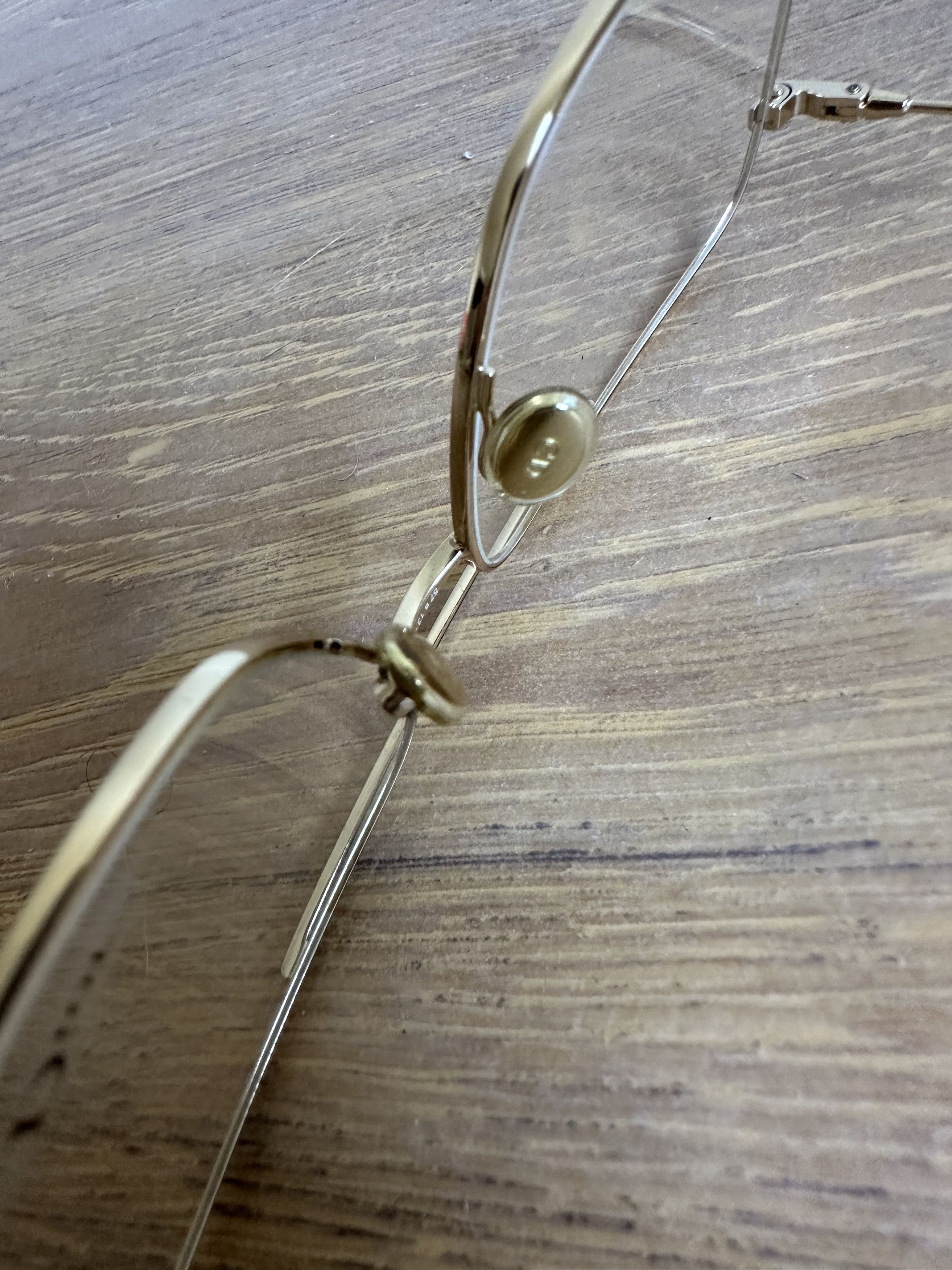 Dior Dior Vintage Gold Glasses J5G 145 57/13 Size ONE SIZE - 6 Thumbnail