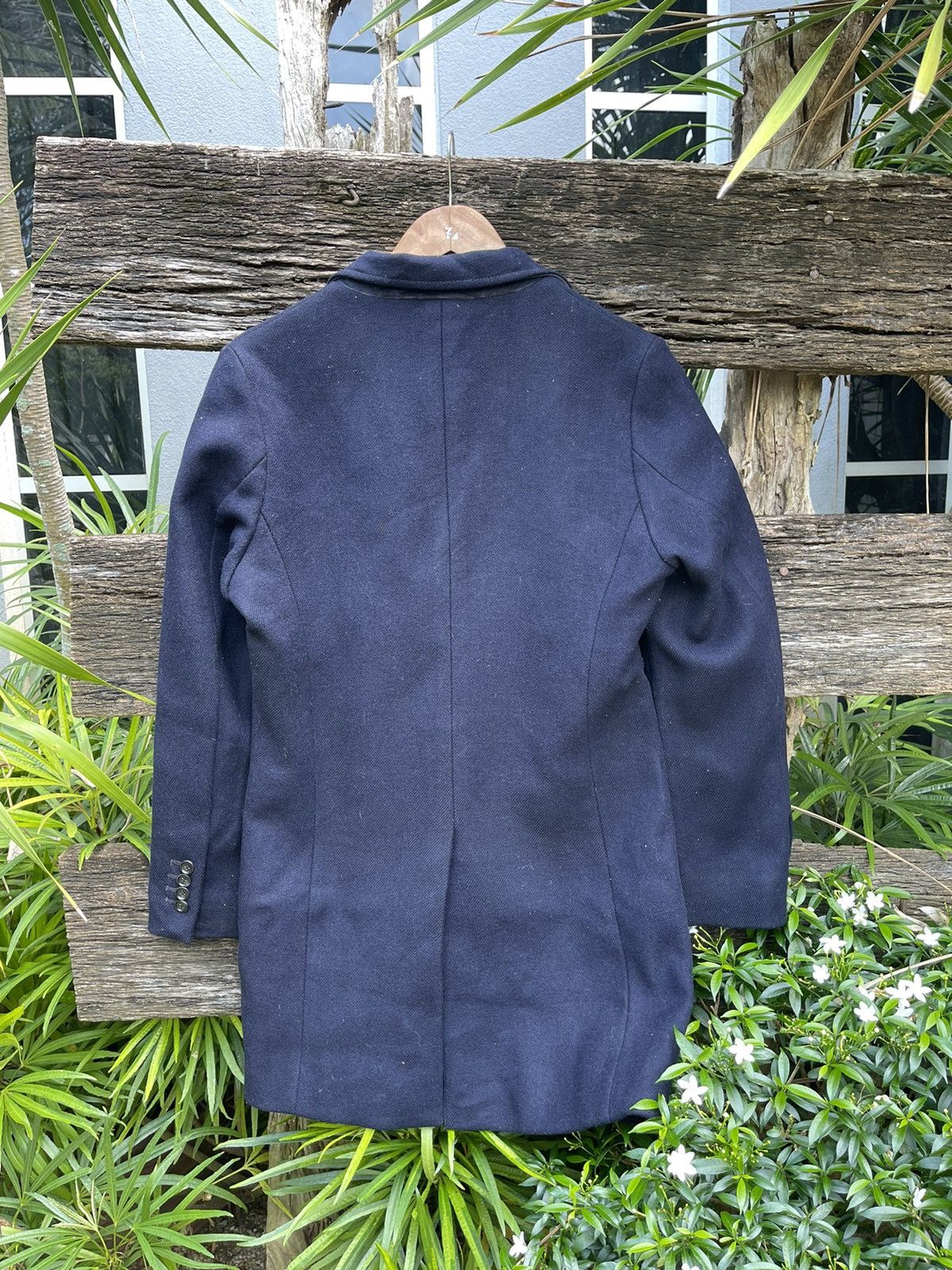 ABAHOUSE Abahouse Navy Wool Blend Overcoat - Size 2 (Japanese Medium) Size US S / EU 44-46 / 1 - 7 Thumbnail