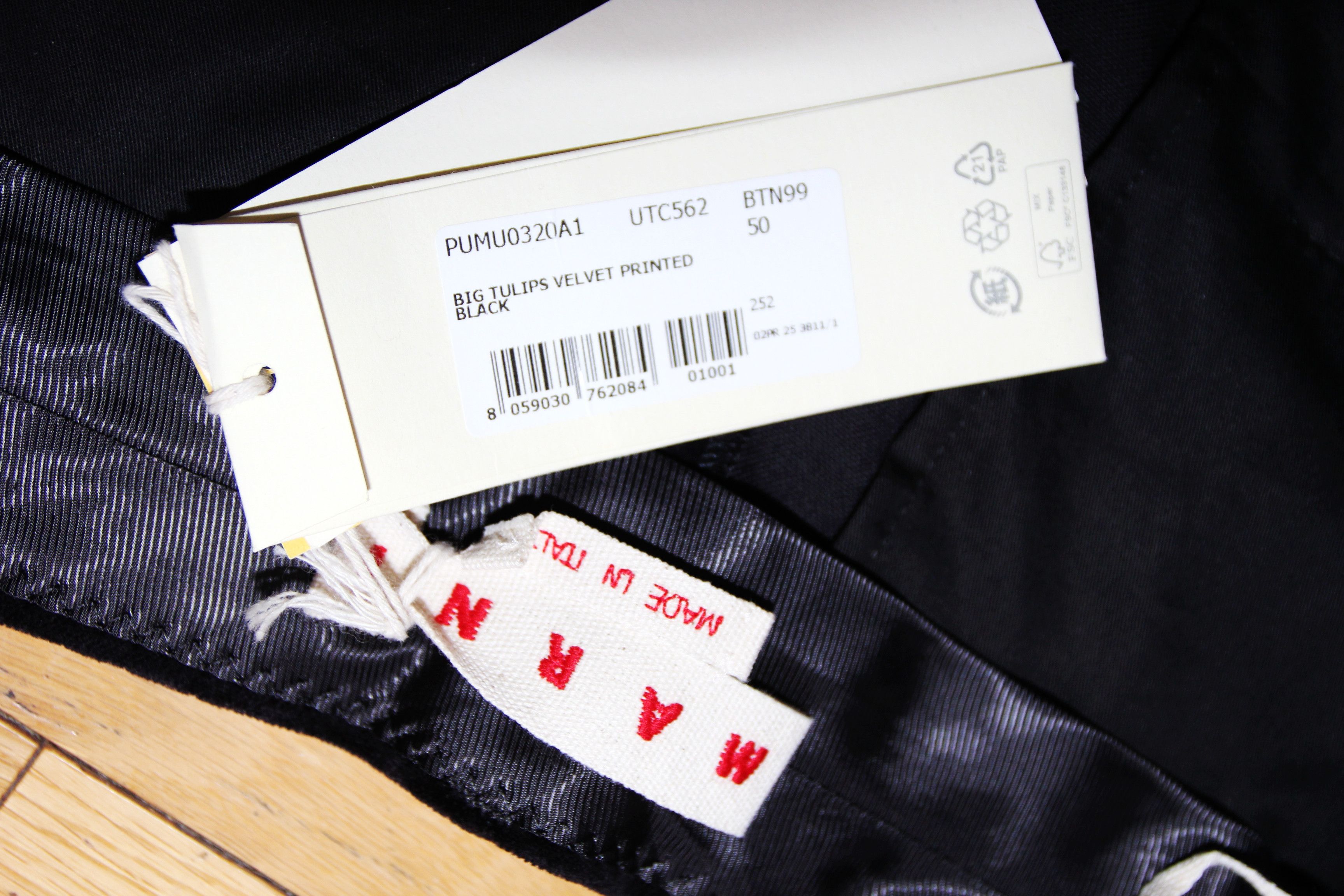 Marni BNWT AW25 MARNI BIG TULIPS VELVET PRINTED PANTS 50 Size US 34 / EU 50 - 8 Thumbnail