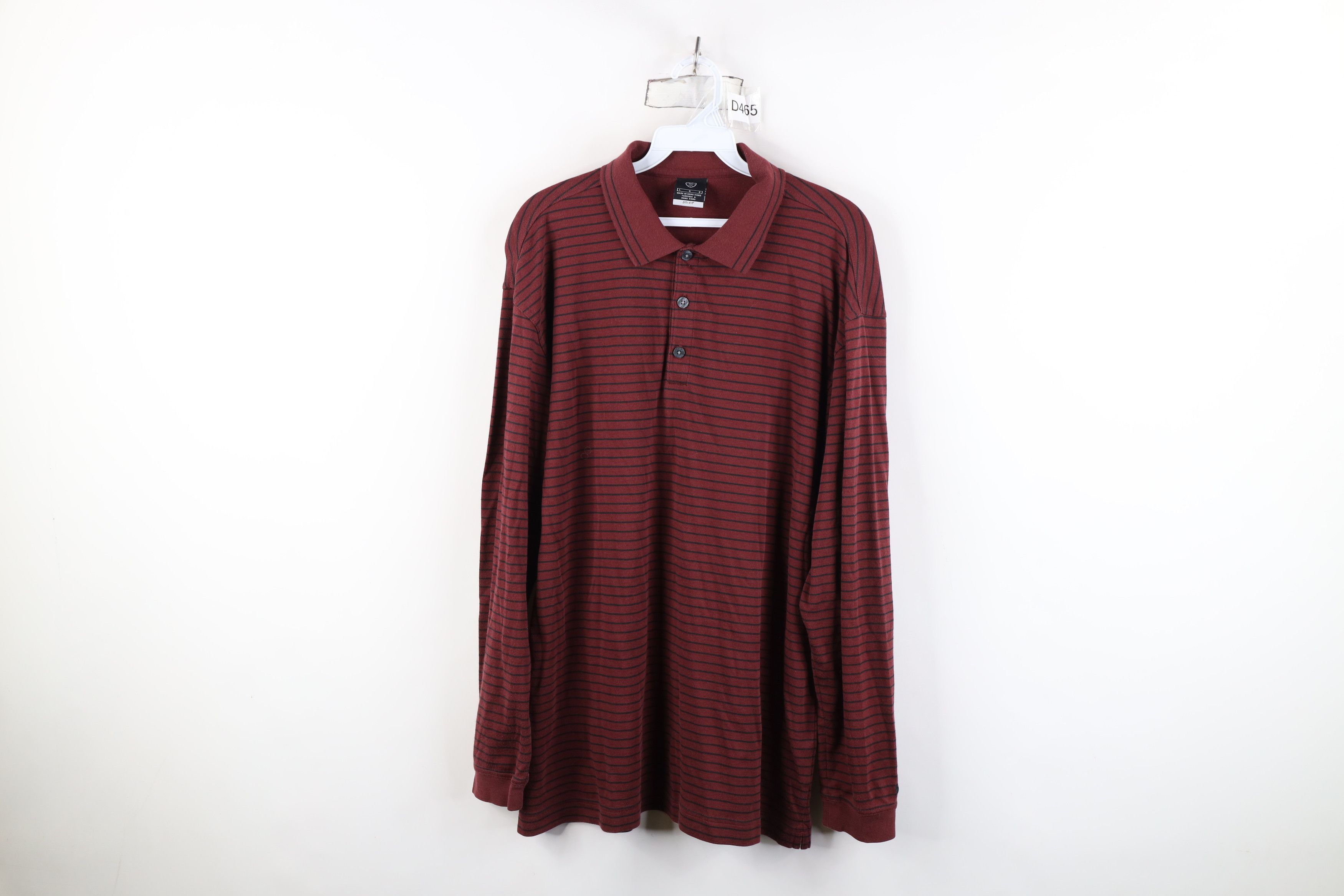Nike Vintage Y2K Nike Golf Mini Swoosh Striped Long Sleeve Polo Size US L / EU 52-54 / 3 - 1 Thumbnail