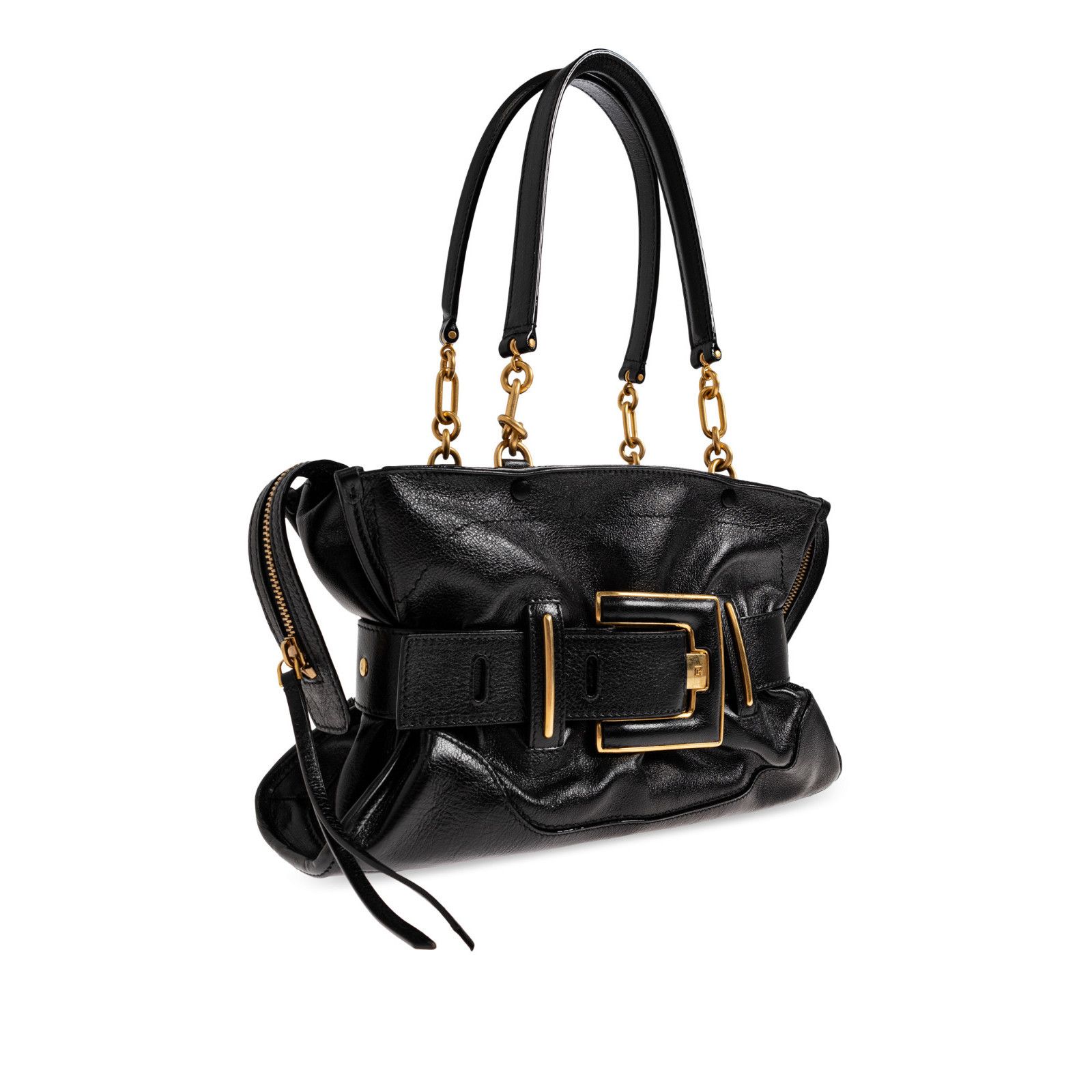 Balmain BALMAIN Anthem Black Leather Shoulder Bag New Size ONE SIZE - 3 Thumbnail