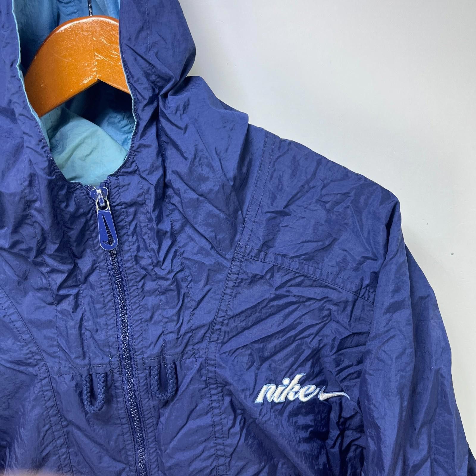 Nike Vintage 90s Nike Hooded Windbreaker Jacket 2XL Big Swoosh Size US XXL / EU 58 / 5 - 5 Thumbnail