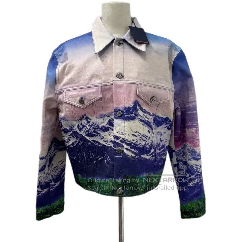 Louis Vuitton Louis Vuitton Snow Mountain Scenic Denim Jacket Size US L / EU 52-54 / 3 - 1 Thumbnail