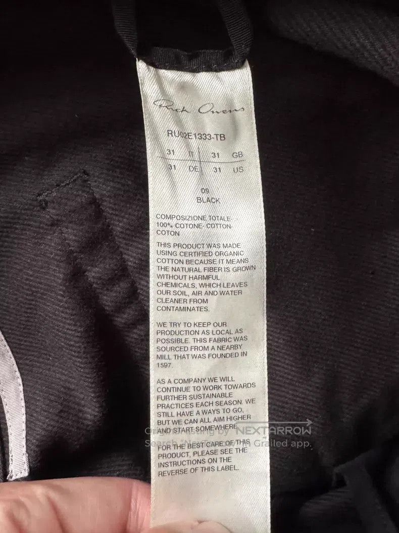 Rick Owens RICK OWENS Black Twill Denim Pants Size US 31 - 5 Thumbnail