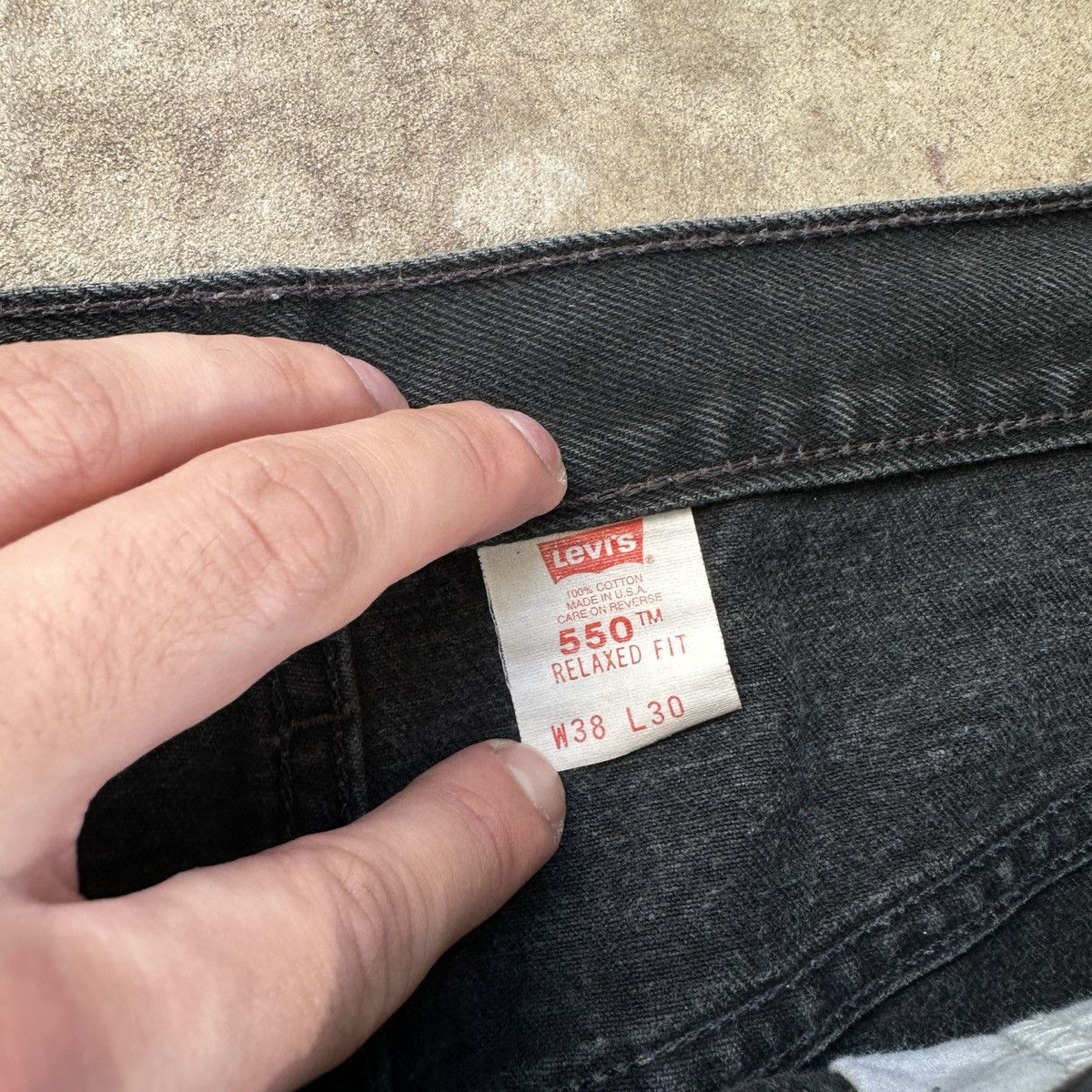 Levi's × Vintage Vintage Levis 550 Relaxed Fit Stone Wash Denim Size US 38 / EU 54 - 5 Thumbnail