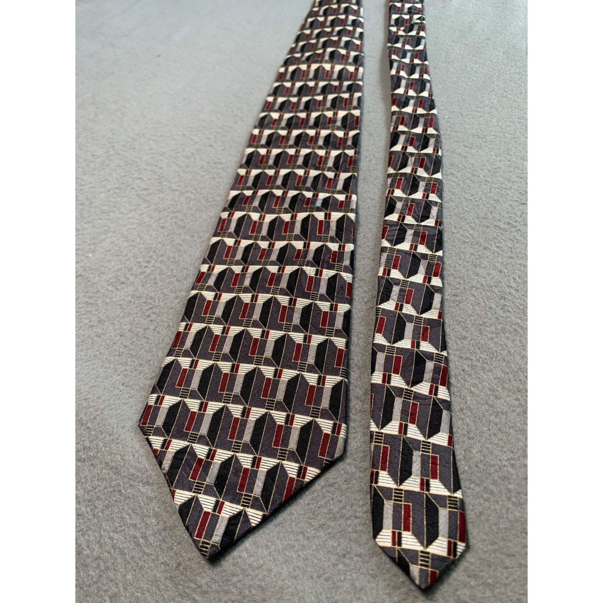 Other Gianfranco Ruffini Italy Silk Tie Geometric Pattern Mens Ne Size ONE SIZE - 5 Thumbnail