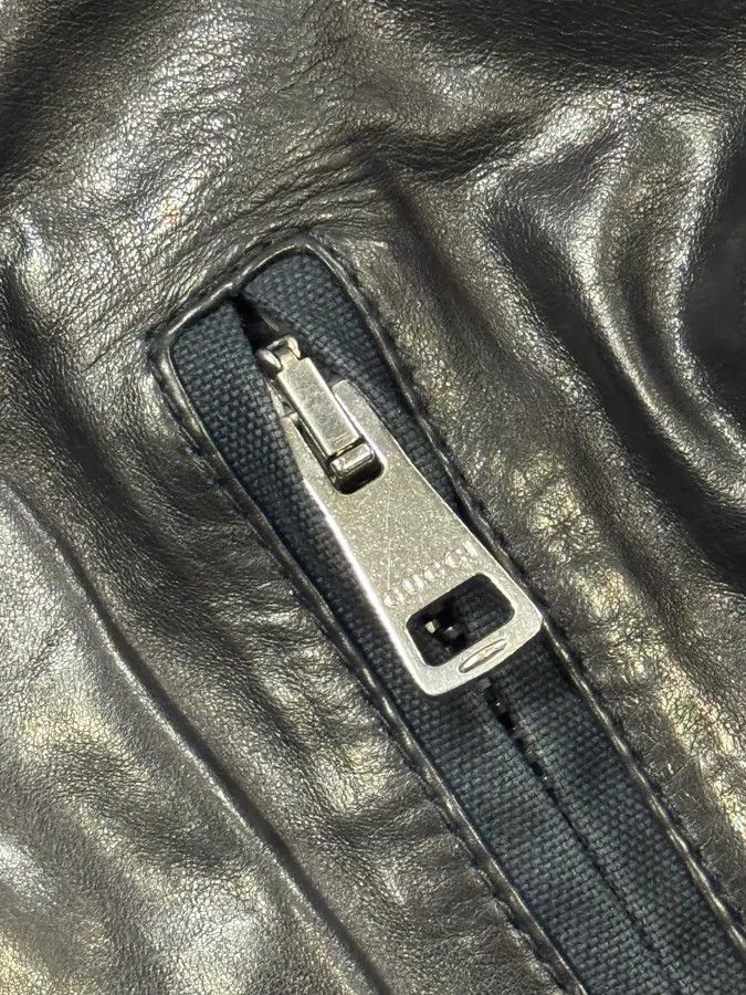 Gucci 2000s Gucci Black Pro Biker Leather Jacket Size US M / EU 48-50 / 2 - 6 Thumbnail
