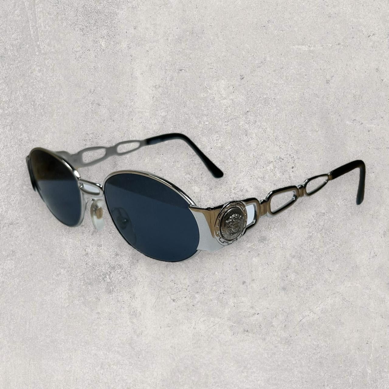 image of Gianni Versace 1996 Vintage Silver Sunglasses, Men's
