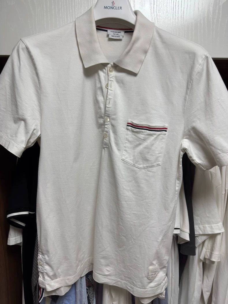 Thom Browne Thom Browne White polo shirt Size US M / EU 48-50 / 2 - 1 Thumbnail