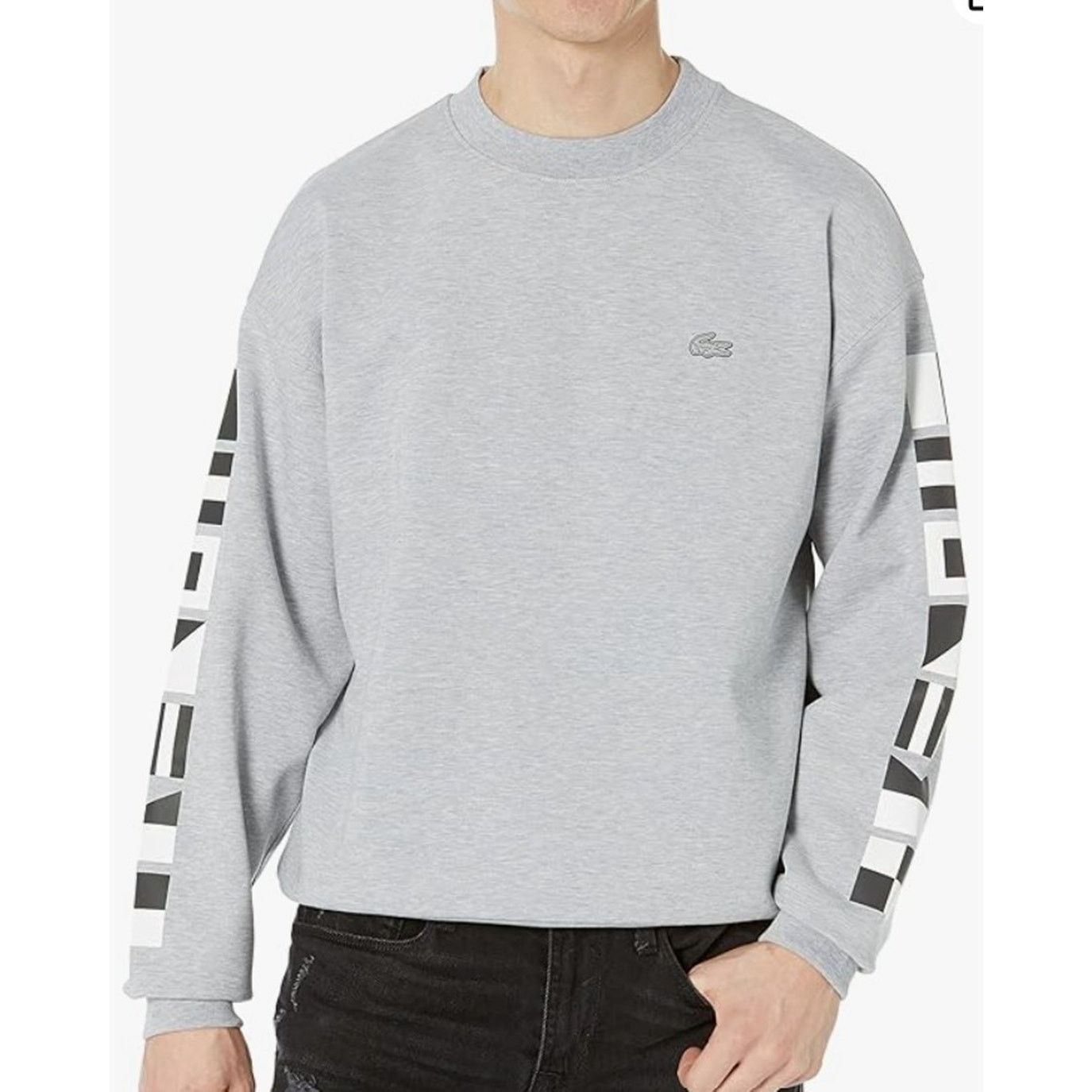 Lacoste Lacoste Men's Loose Fit Reflective Print Sweatshirt 3XL Size US XXL / EU 58 / 5 - 1 Thumbnail