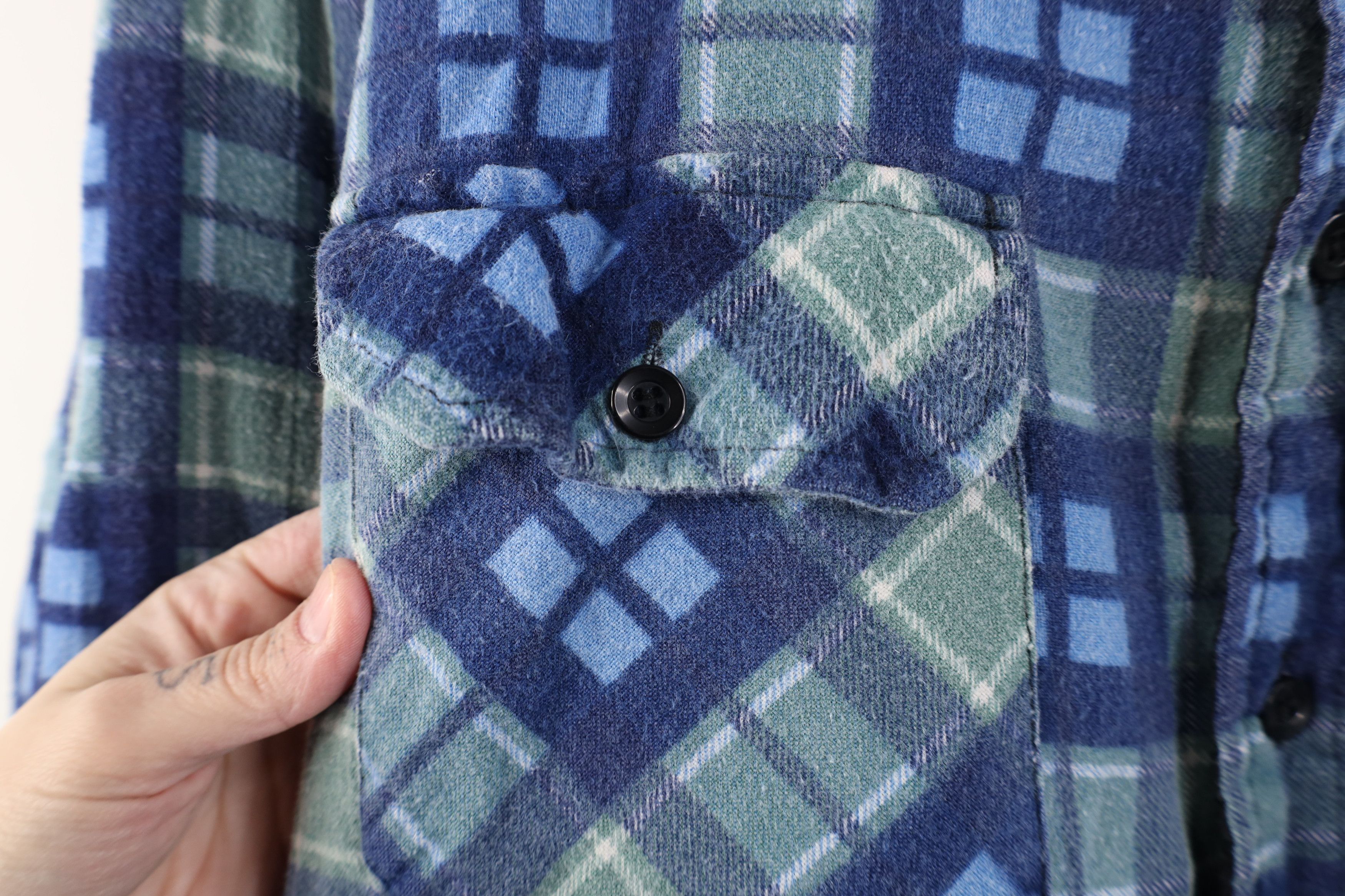 Vintage Vintage 90s Streetwear Flannel Button Shirt Jacket Jac Shirt Size US XXL / EU 58 / 5 - 5 Thumbnail