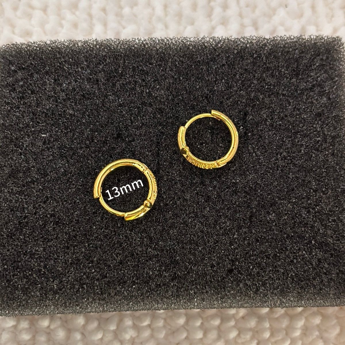 Other 13mm Star Gold Hoop Earrings for Men Women Hip Hop Unisex Size ONE SIZE - 3 Thumbnail