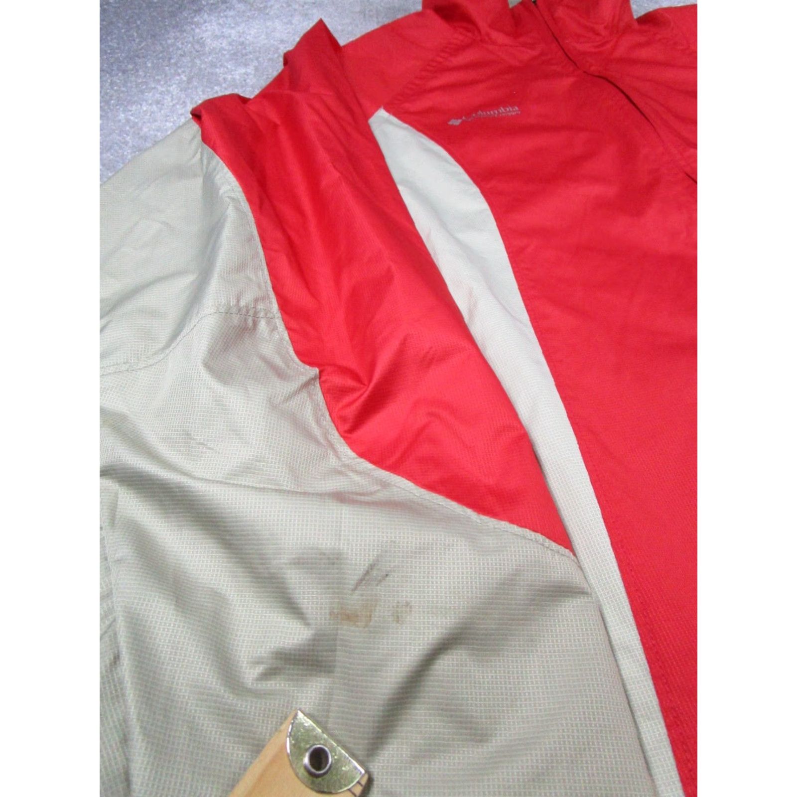 Vintage Columbia Jacket Mens Large Red Windbreaker Full Zip - Regular Fit, Polyester Shell, Stand-Up Collar, Travel, Casual, Workwear Size US L / EU 52-54 / 3 - 5 Thumbnail