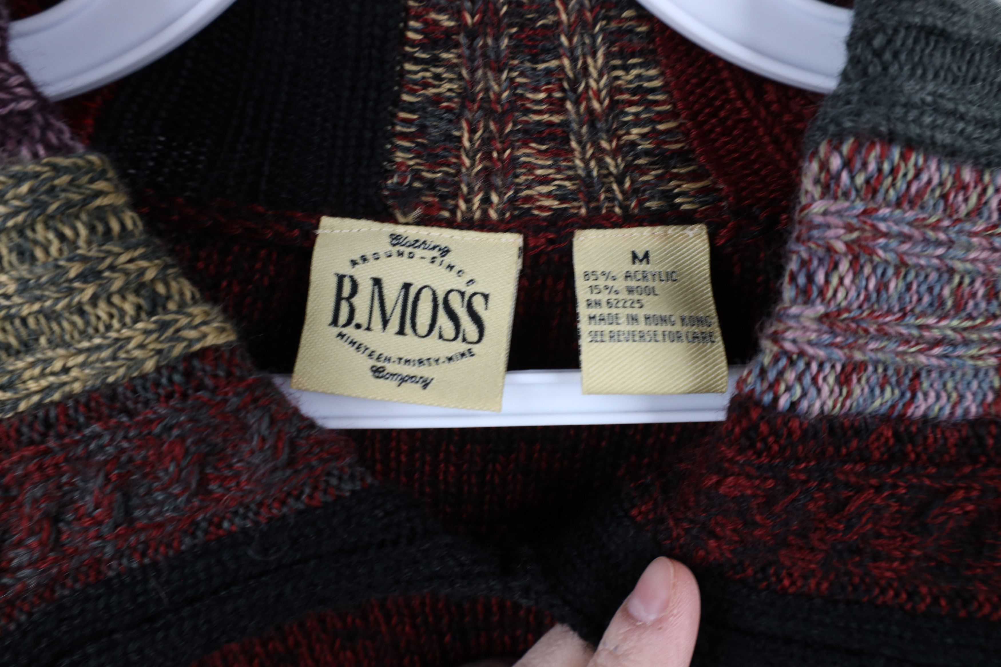 Vintage Vintage 90s Streetwear Wool Blend Knit Collared Sweater Red Size M / US 6-8 / IT 42-44 - 4 Thumbnail