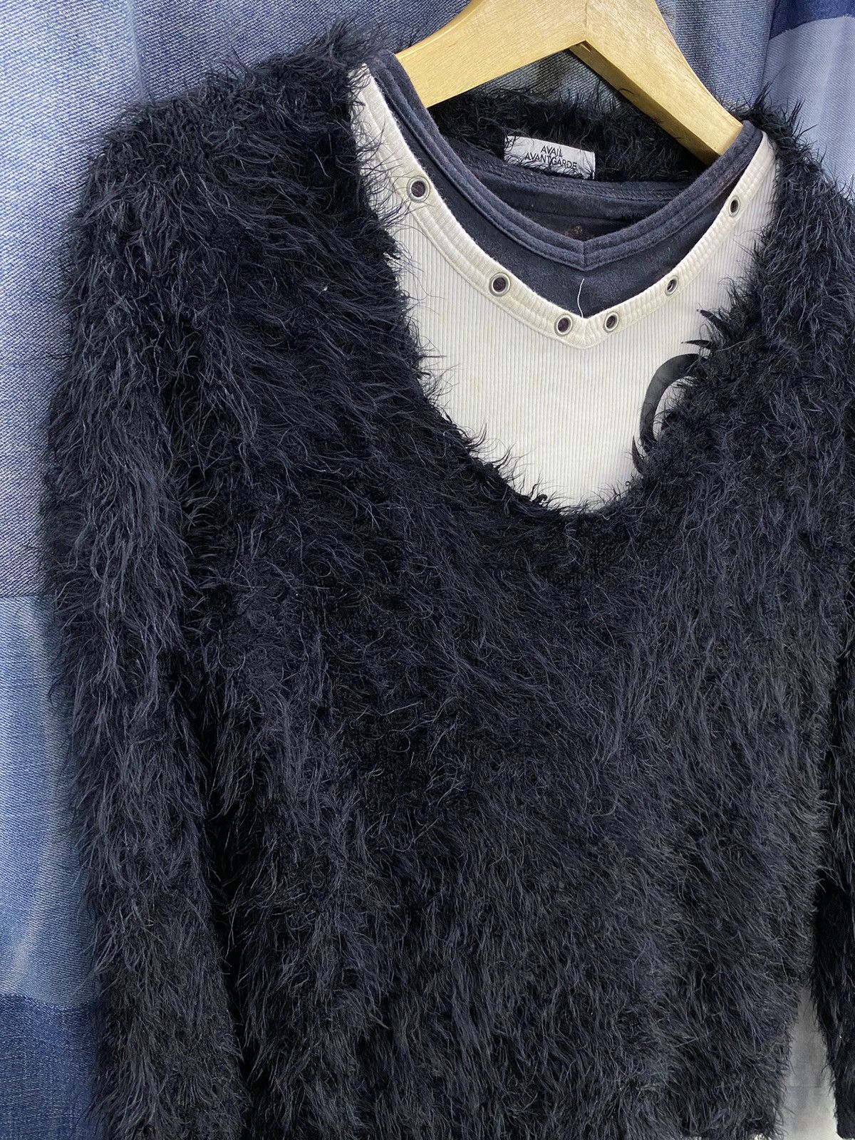 If Six Was Nine × Japanese Brand Fuzzy Mohair Grunge avail avntgrde Kurt Cobain Style Size US M / EU 48-50 / 2 - 3 Thumbnail