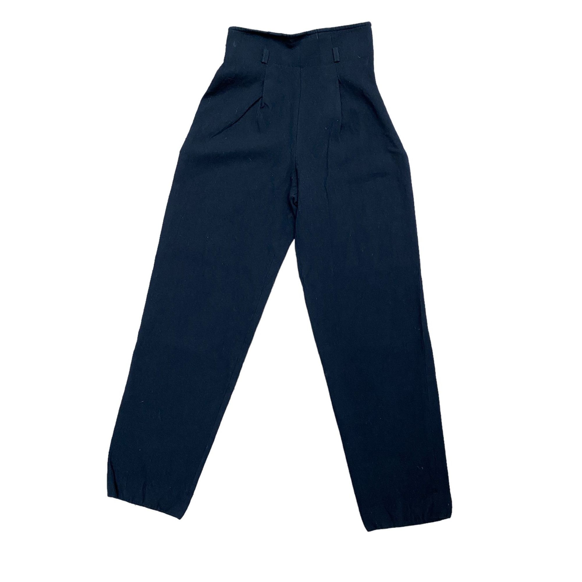 image of YVES Saint Laurent Vintage Black High Waist Wool Pants, Women's (Size 24)