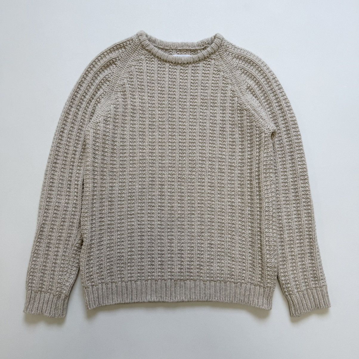 Our Legacy Cream Wool Fisherman’s Textured Sweater Size US M / EU 48-50 / 2 - 2 Thumbnail
