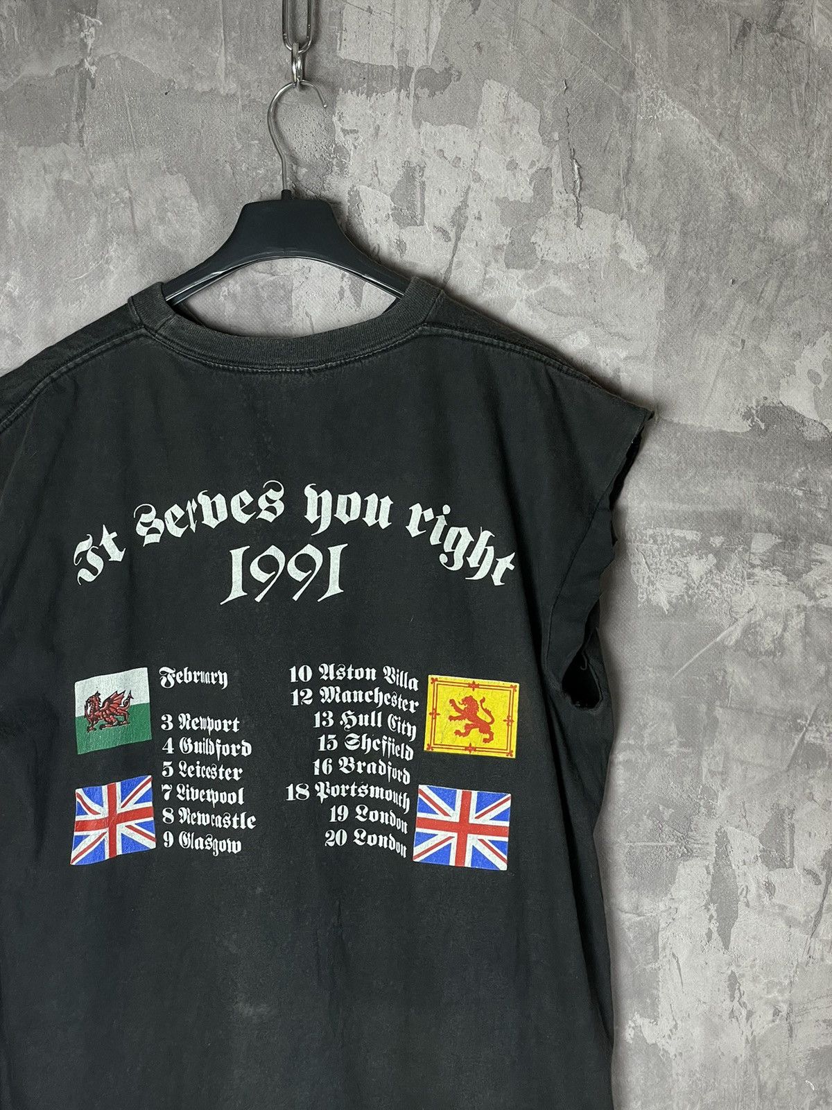 Band Tees × Vintage Motorhead Crazy 1991 Cutoff Lemmy Tour Single stich Tee Size US M / EU 48-50 / 2 - 13 Thumbnail