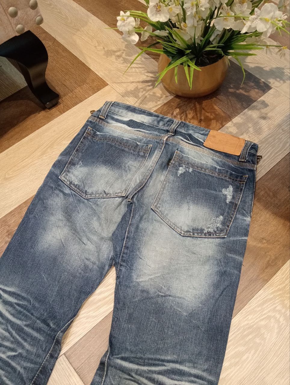 Japanese Brand DAISY BLUE DISTRESSED FLARED DENIM PANTS Size US 32 / EU 48 - 10 Thumbnail