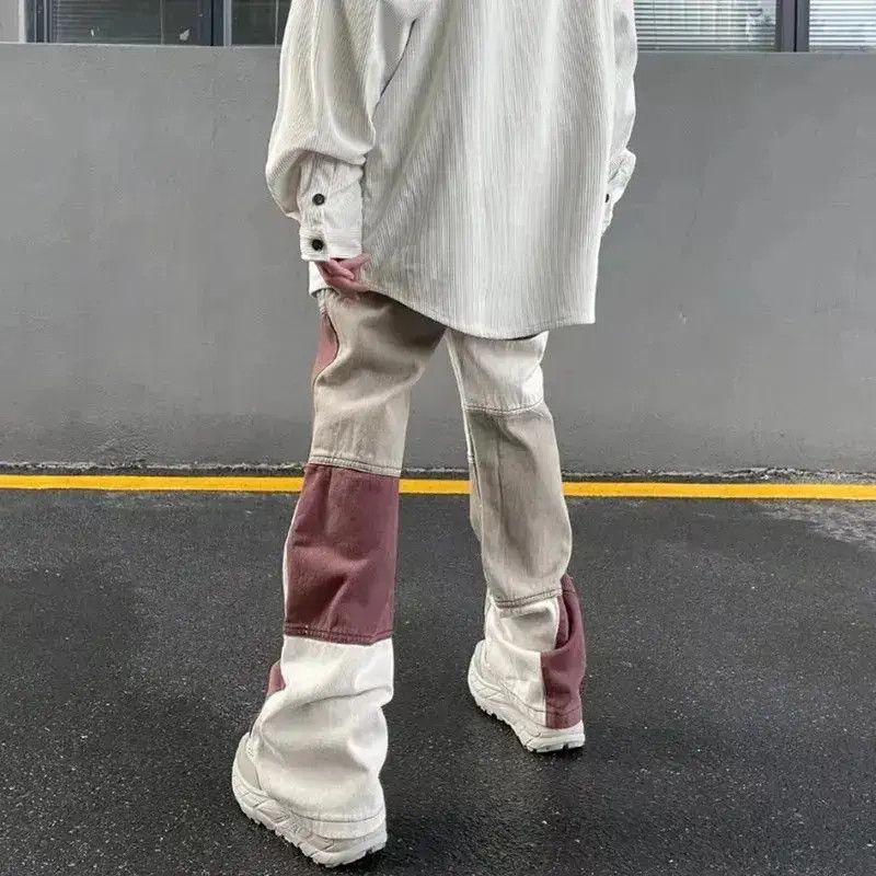 Japanese Brand Y2K Patchwork Grunge Baggy Trousers Jeans Streetwear Size US 34 / EU 50 - 6 Thumbnail