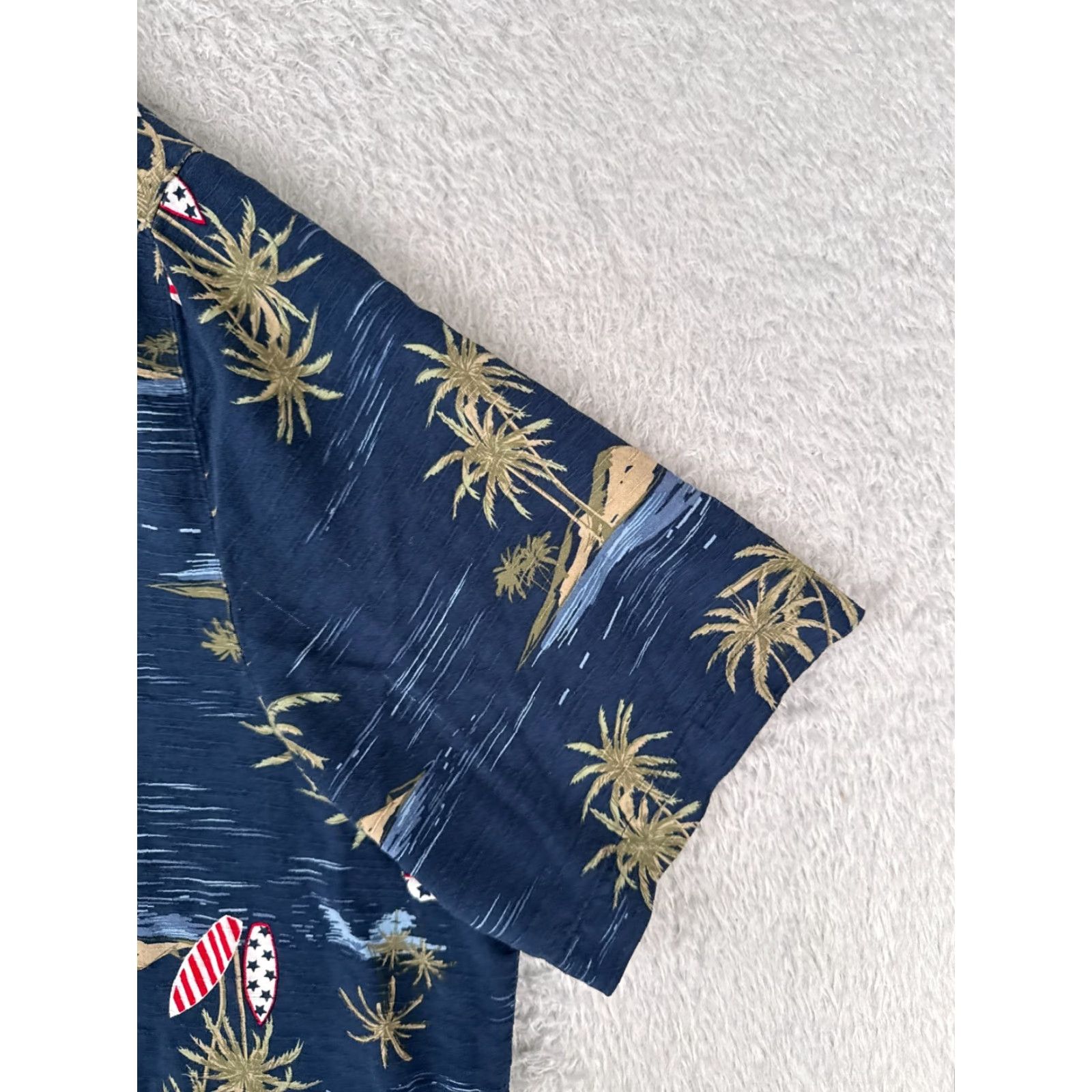 George George Shirt Mens 3XL Blue Floral Pattern Button-Up Short Sleeve Rayon 100% Viscose Casual Travel Men’s Mens Size US XXL / EU 58 / 5 - 2 Thumbnail