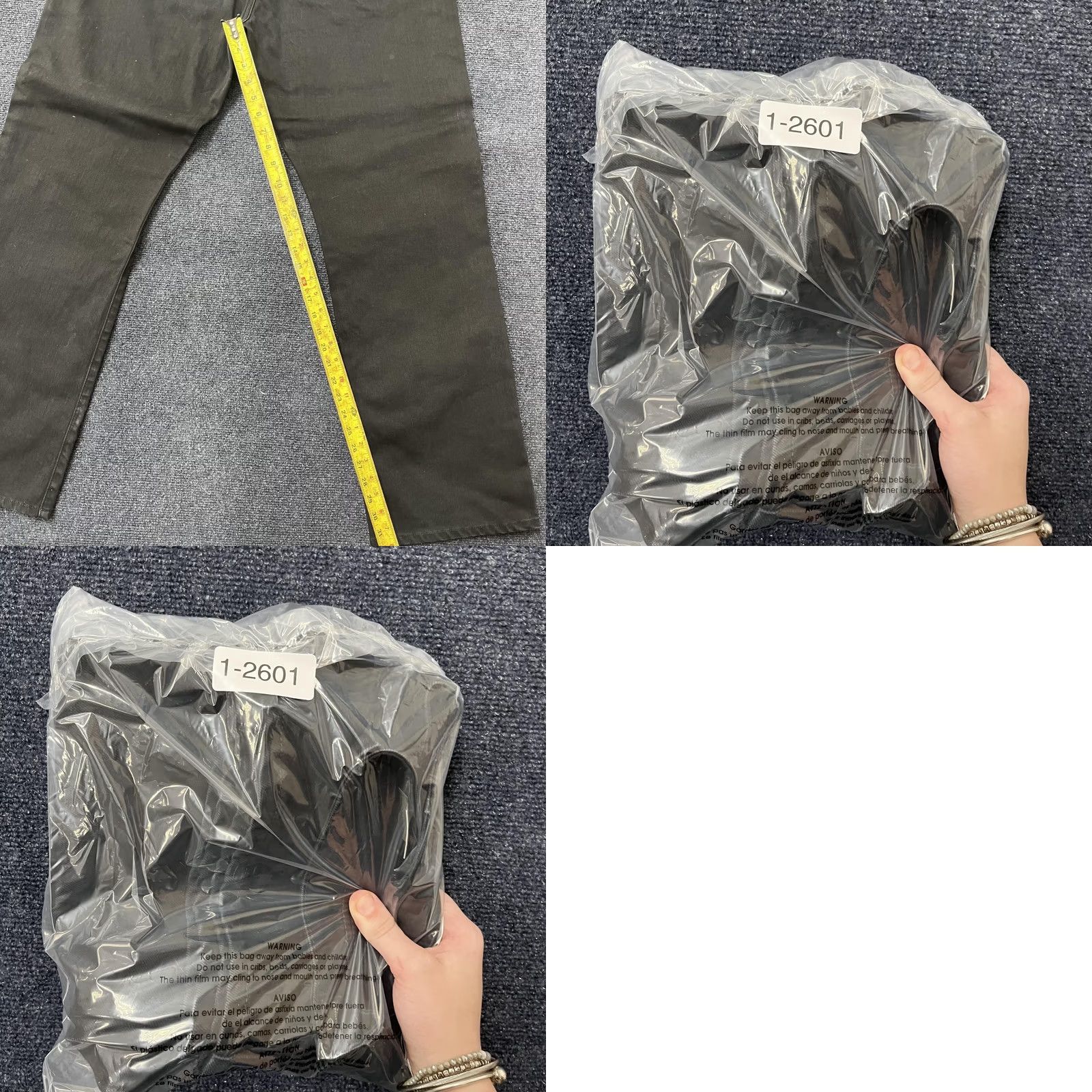 Denime AG Adriano Goldschmied The Protégé Jeans Mens Black Straight Leg Denim USA Jeans Size US 36 / EU 52 - 8 Thumbnail