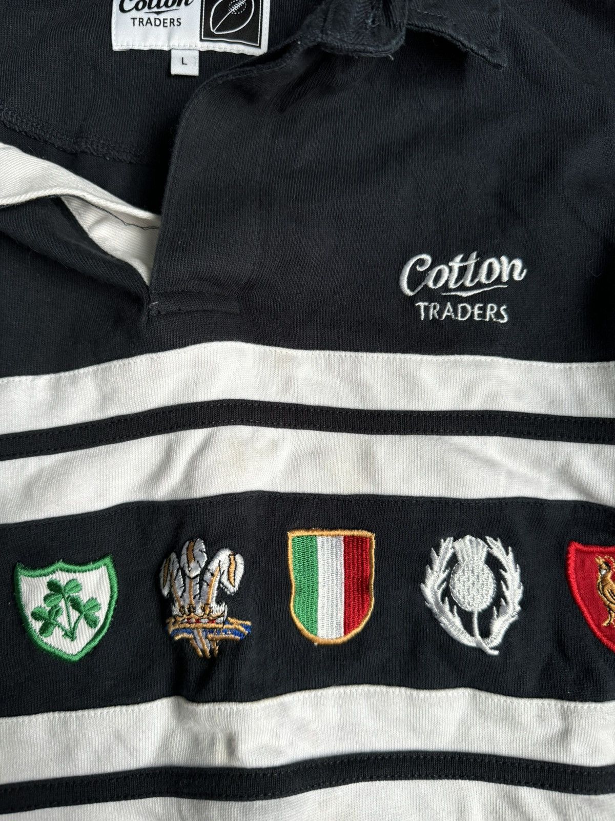 Cotton Traders × Vintage Vintage Cotton Traders Rugby Jersey Shirt All Nation Y2K Size US L / EU 52-54 / 3 - 5 Thumbnail