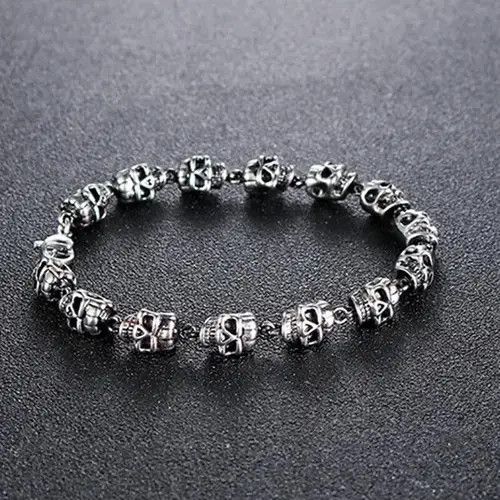 Jewelry × Vintage Vintage Skull Beaded Bracelet Size ONE SIZE - 3 Thumbnail