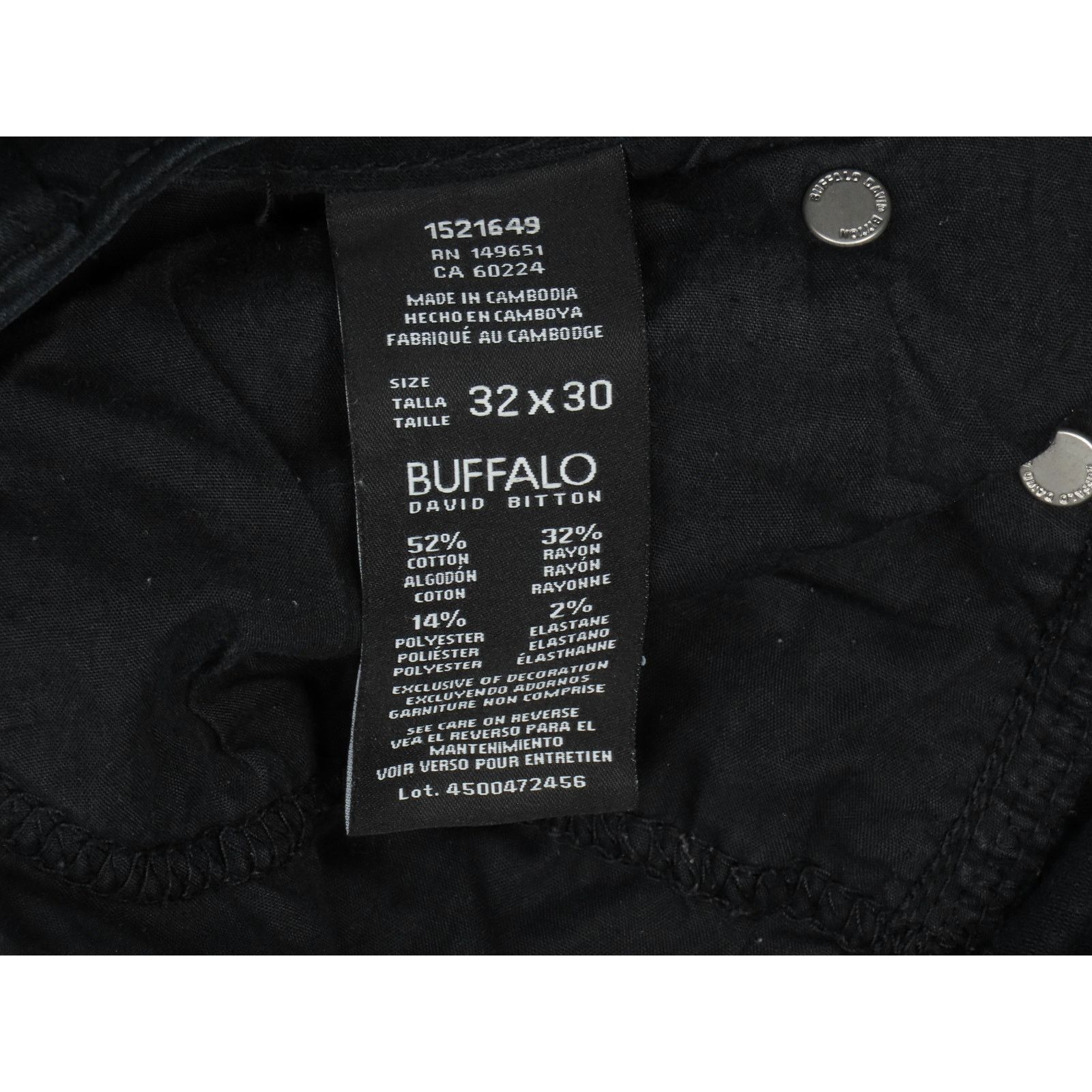 Other Buffalo Bitton Archer Slim Black Jeans 32X29 Size US 32 / EU 48 - 4 Thumbnail
