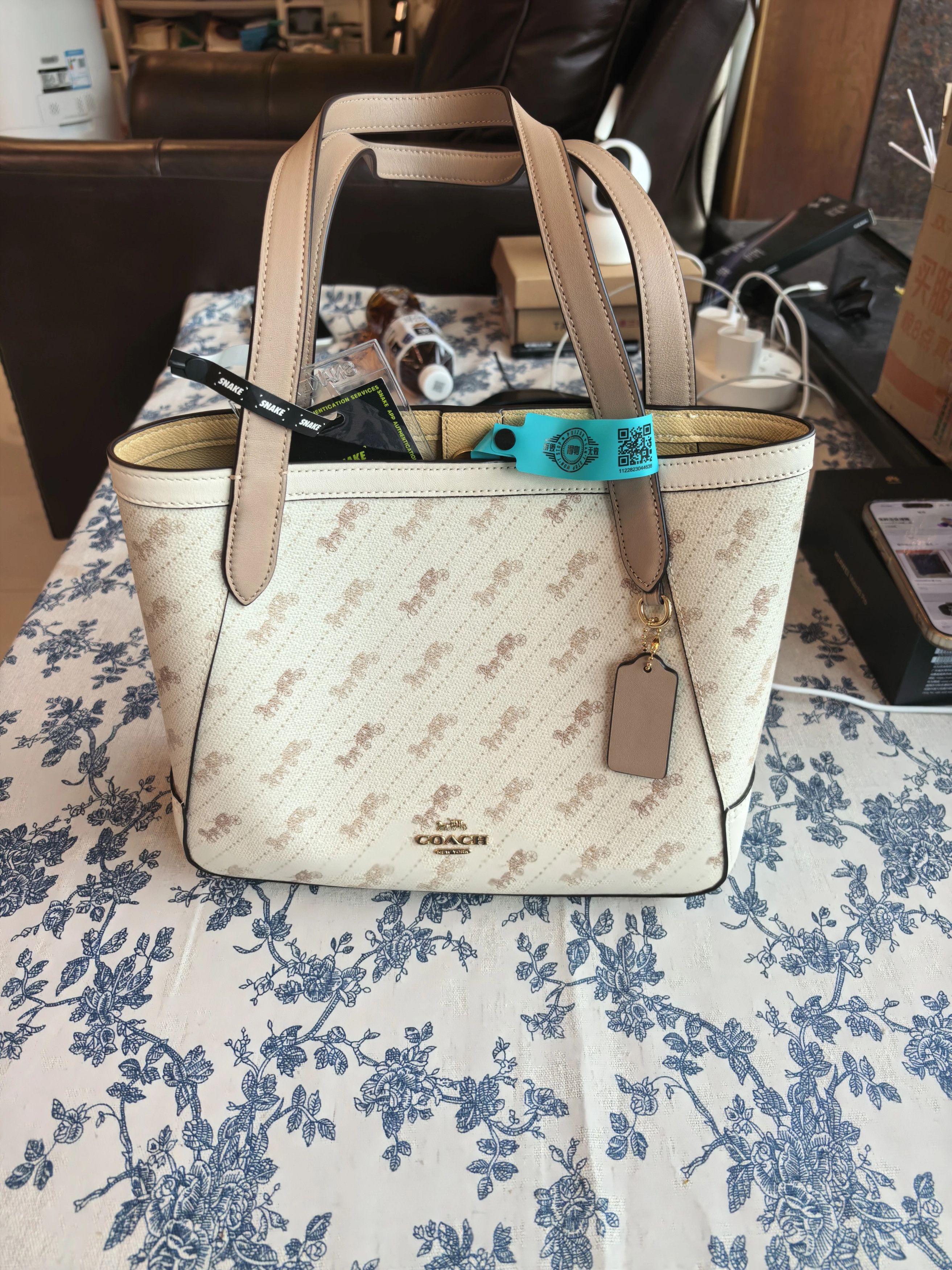 Coach COACH Horse & Carriage Monogram Tote Medium New Size ONE SIZE - 1 Thumbnail