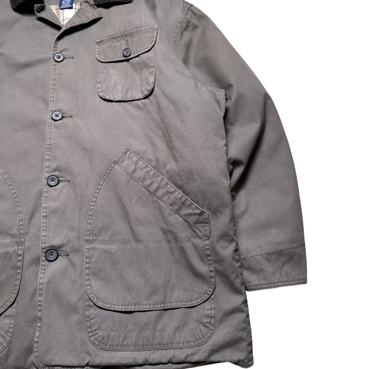 Gap Vintage 90s Gap Brown Mens Flannel Chore Coat Barn Jacket L Size US L / EU 52-54 / 3 - 2 Thumbnail