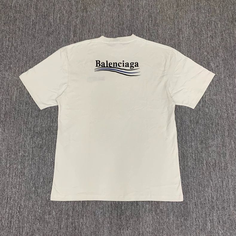 Balenciaga Balenciaga Beige cola embroidered short sleeve Size US S / EU 44-46 / 1 - 2 Thumbnail