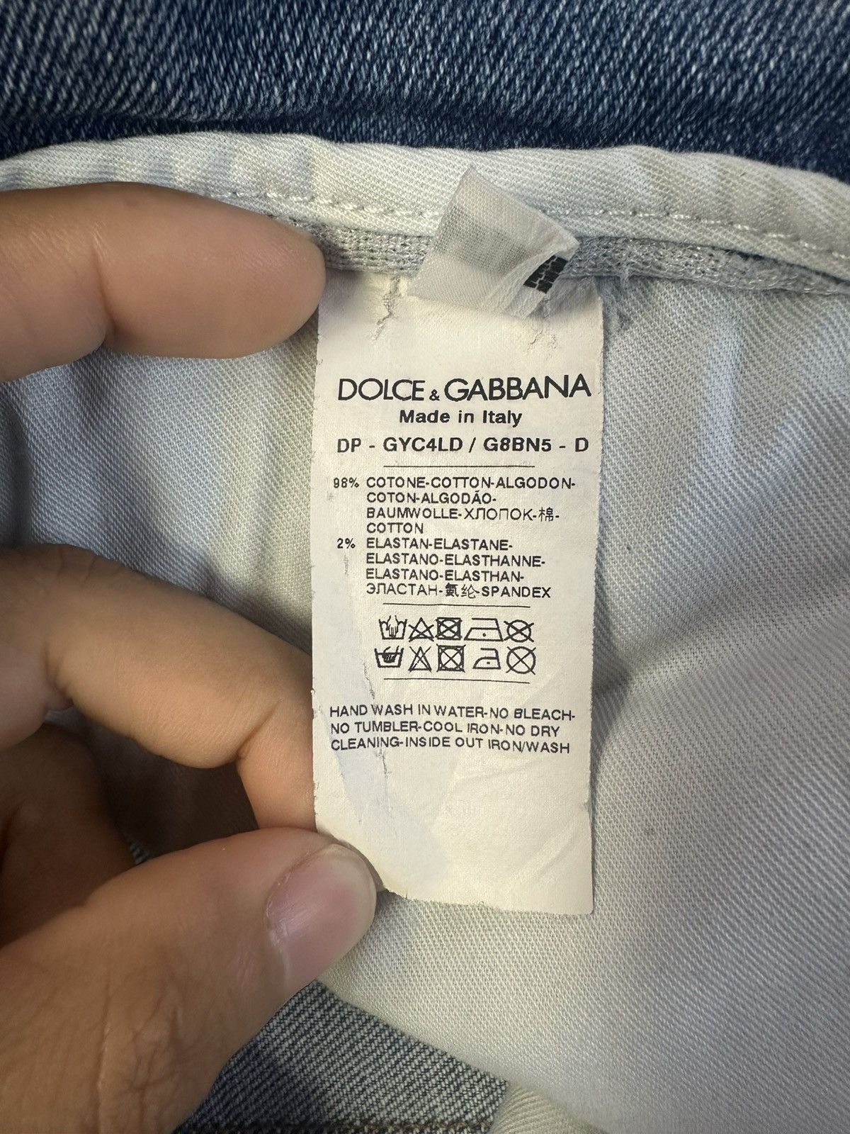 Dolce & Gabbana Dolce & Gabbana Skinny Men’s Jeans Size 50/34 Light Wash Size US 34 / EU 50 - 7 Thumbnail
