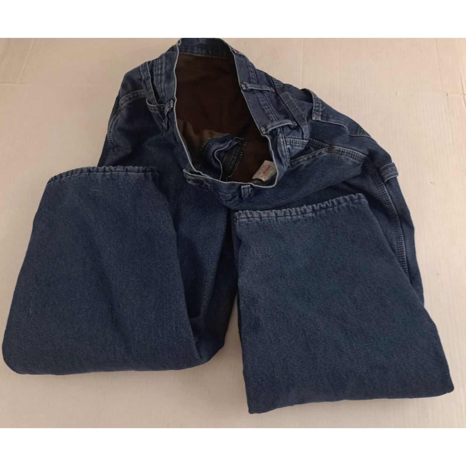 Wrangler VINTAGE Wrangler Jeans Insulated Cargo Denim Blue 34-30 Men Regular Inseam 30 5-Pocket Logo Wrangler Denim Blue Size US 34 / EU 50 - 2 Thumbnail