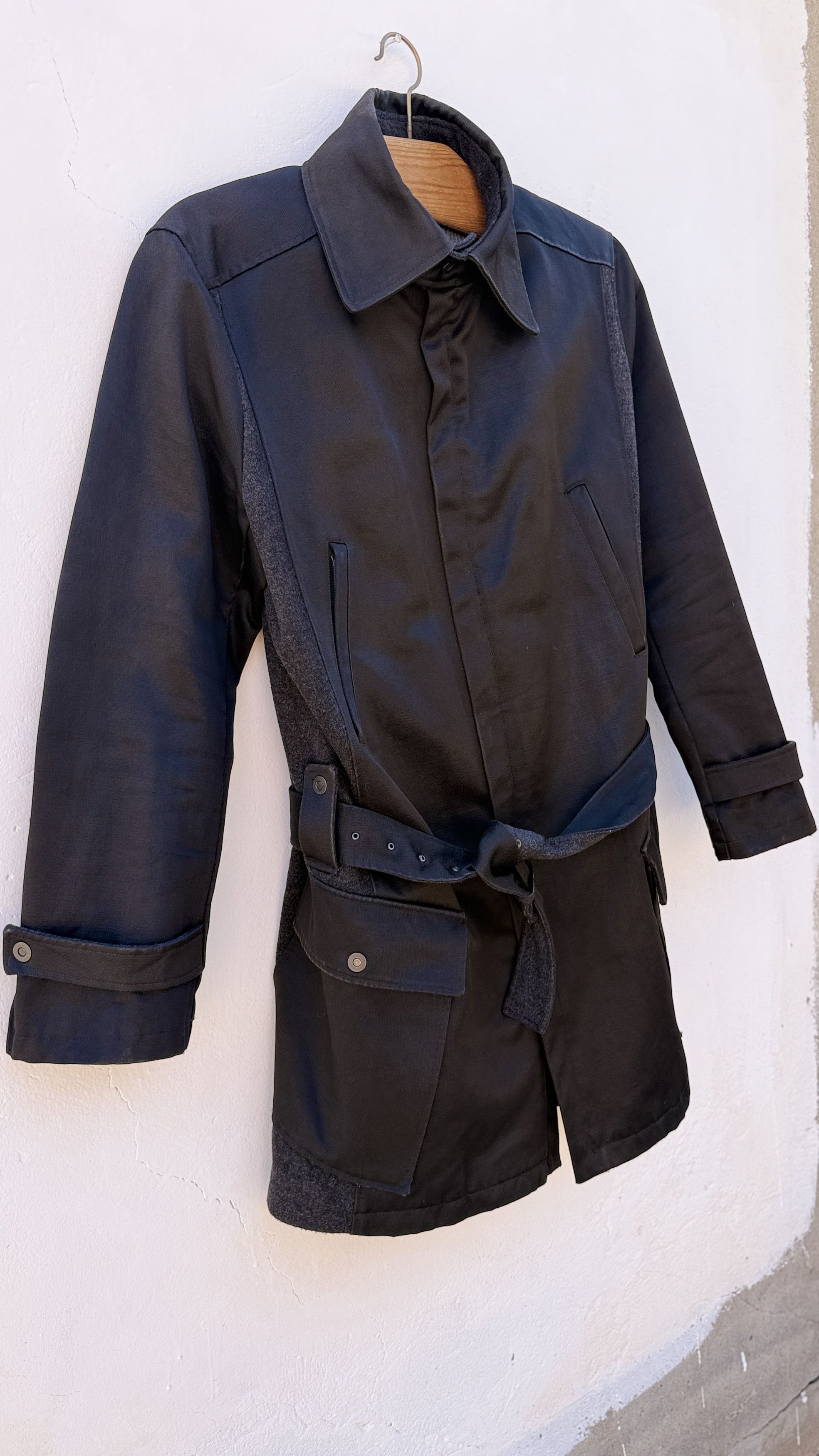 Kenzo 🔥 Kenzo dark gothic style belted coat down jacket wool Size US L / EU 52-54 / 3 - 12 Thumbnail