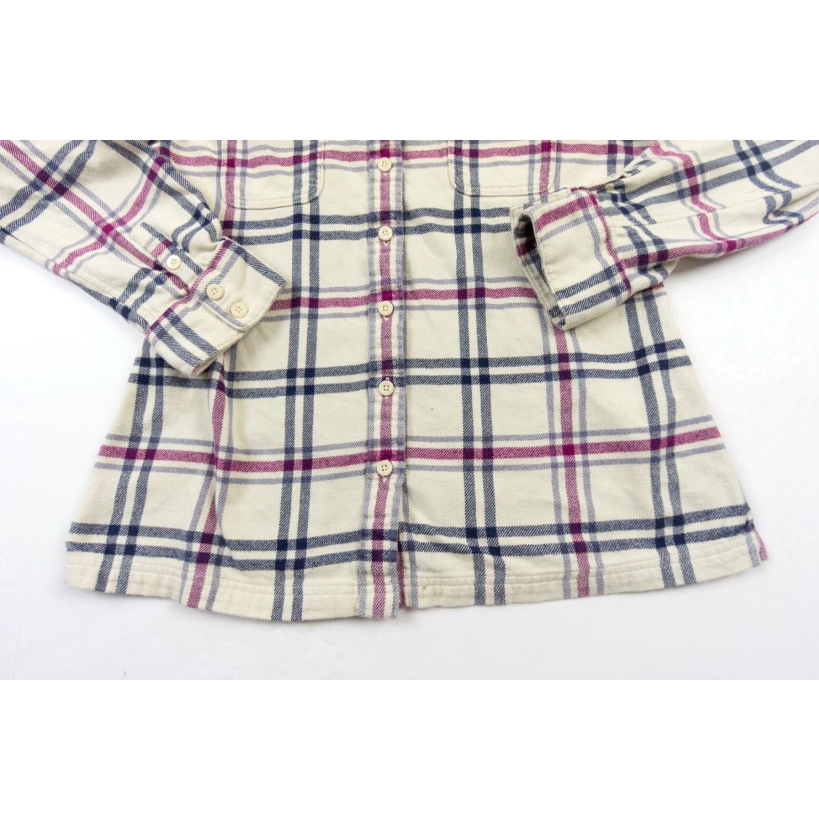 Patagonia Patagonia Shirt Womens 12 White Fjord Flannel Long Sleeve Button Down Ladies Size XL / US 12-14 / IT 48-50 - 3 Thumbnail