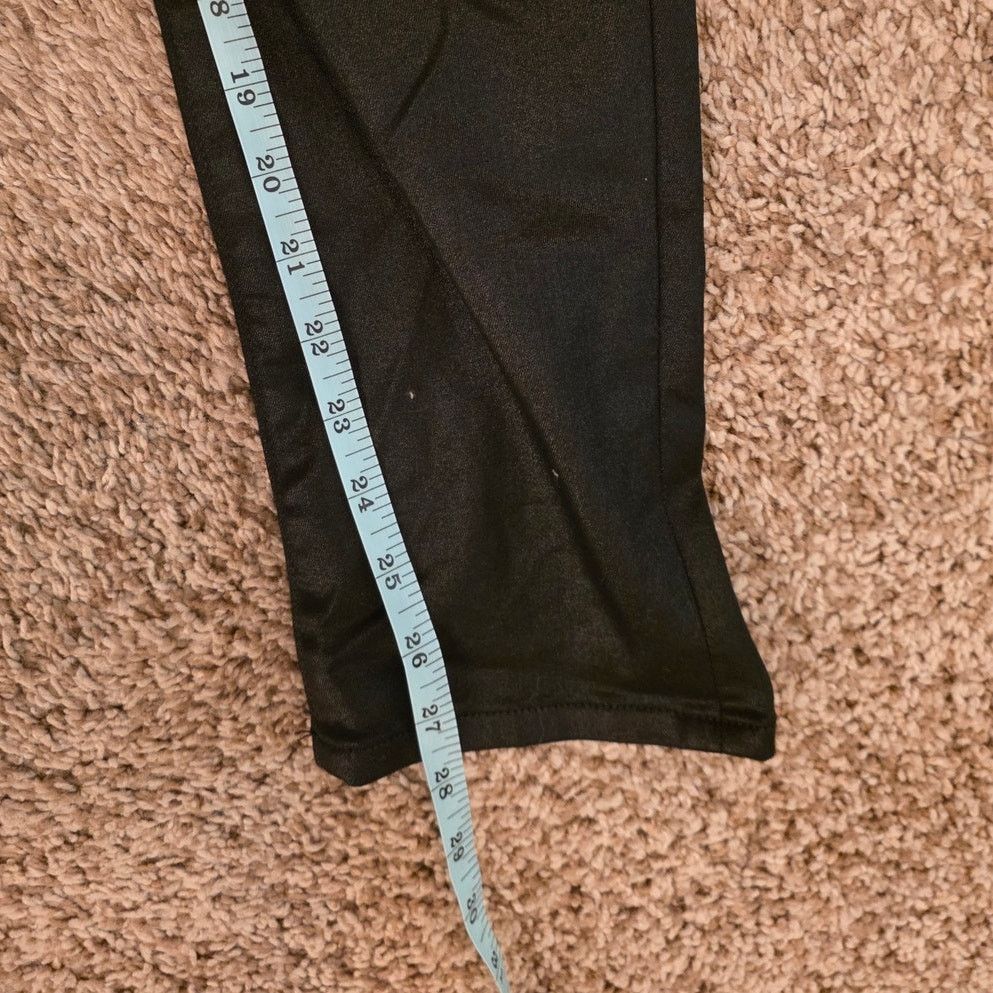 Express Express Black Shiny Skinny High Rise Pants - 14R Size 36" / US 14 / IT 50 - 7 Thumbnail