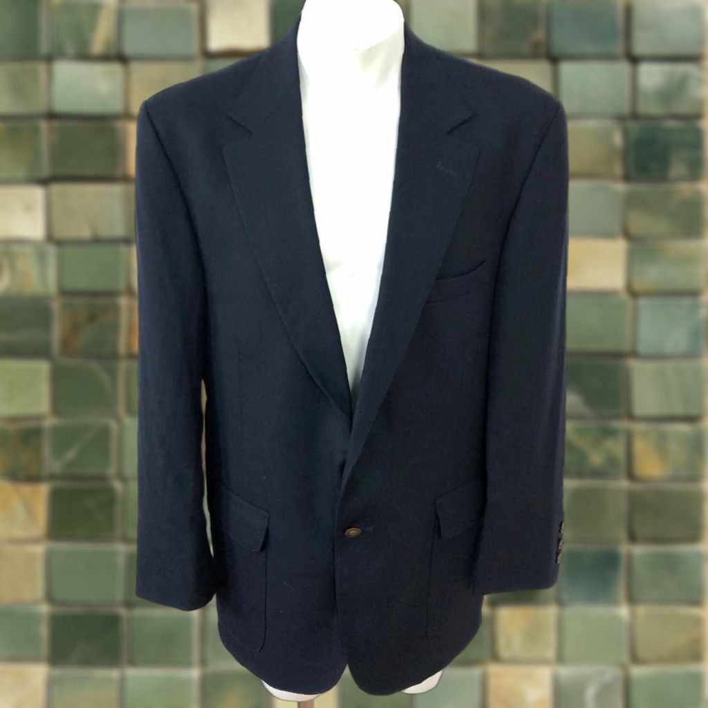 Orvis Orvis 47 Men's Button Sport Coat Jacket Navy Blue MINT Size US M / EU 48-50 / 2 - 1 Thumbnail