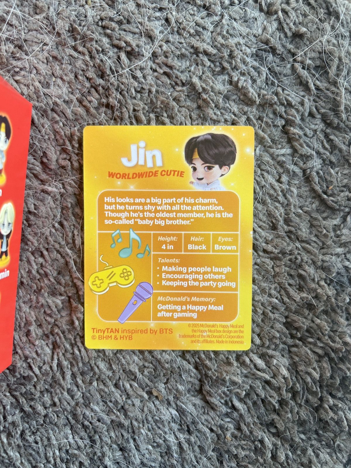 Hypebeast 2025 McDonald’s TinyTAN Jin Figure Size ONE SIZE - 6 Thumbnail