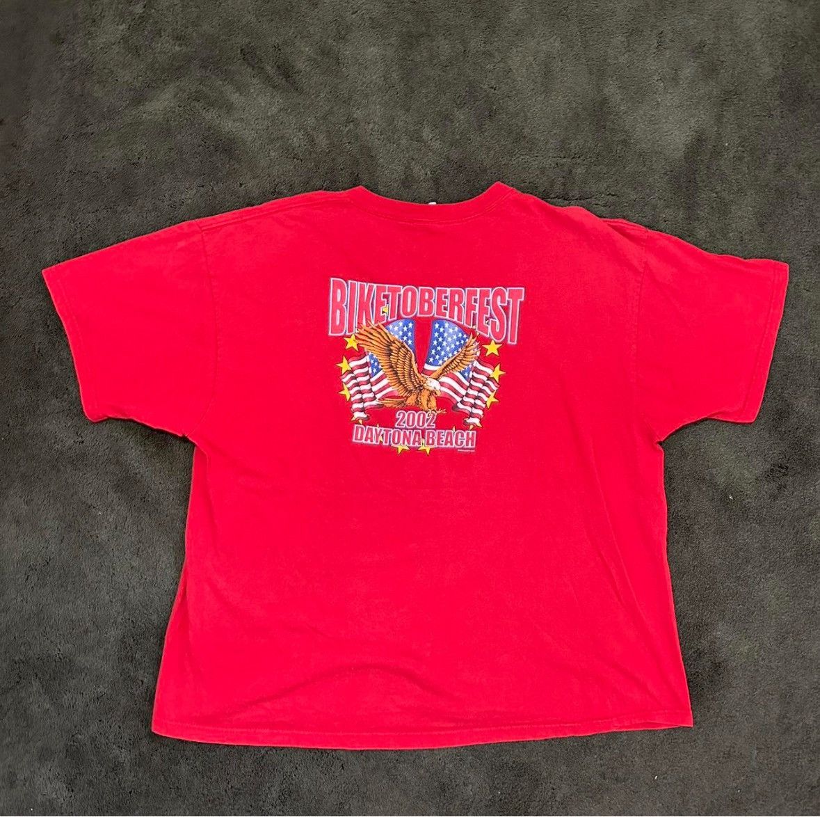 Delta Vintage 2002 Daytona Bikefest red cotton t-shirt Size US XXL / EU 58 / 5 - 4 Thumbnail