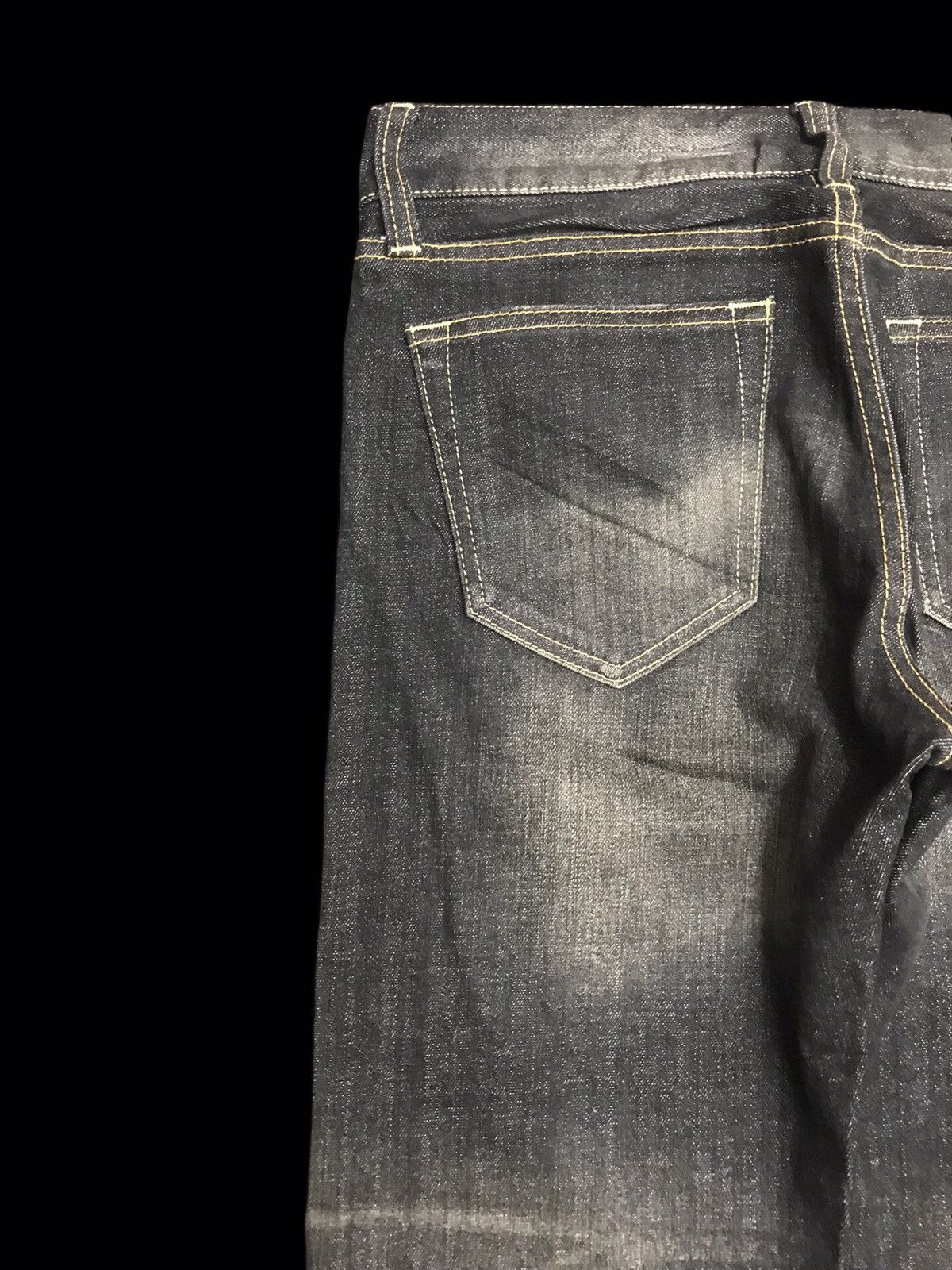 Japanese Brand 💥90s Style💥uniqlo Black Stone Wash Stylish Fades Denim F60 Size US 31 - 12 Thumbnail