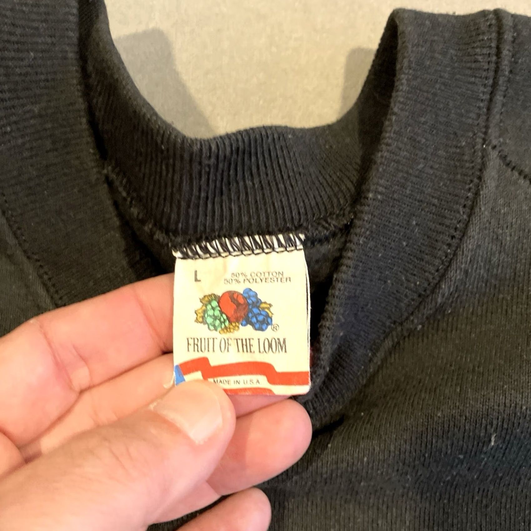 Fruit Of The Loom VINTAGE NEIL DIAMOND ON THE ROAD Tour Crewneck Sweatshirt L Black Mens Large Sweatshirt Size US L / EU 52-54 / 3 - 3 Thumbnail