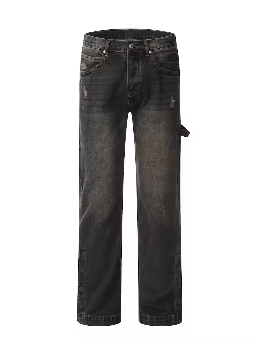 Japanese Brand × Jean Vintage washed workwear baggy micro flare jeans Size US 33 - 2 Thumbnail