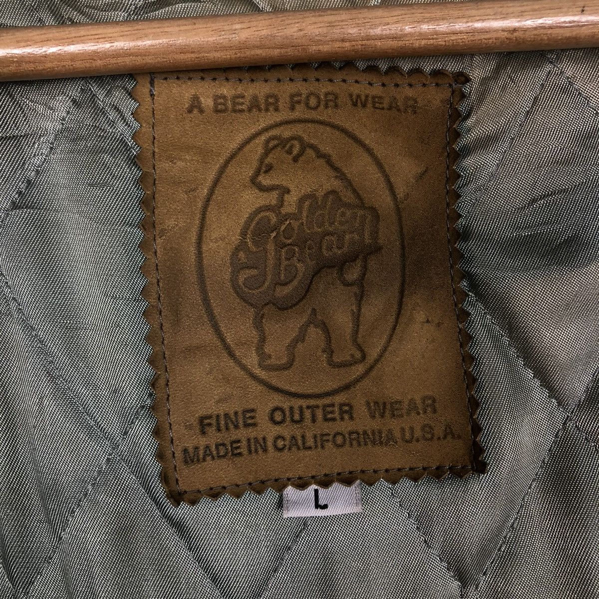 Golden Bear 🔥VTG VARSITY JUMPER BOMBER JACKET LEATHER GOLDEN BEAR USA Size US L / EU 52-54 / 3 - 19 Thumbnail