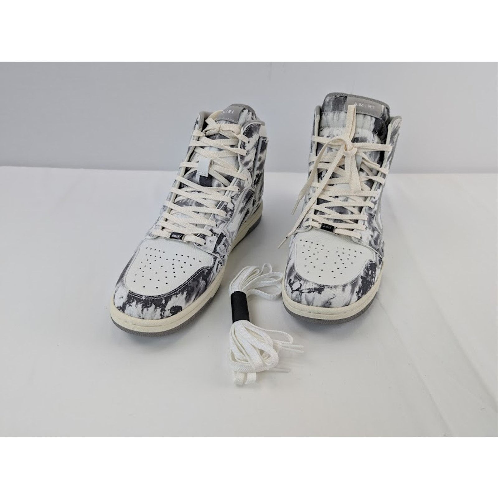 Amiri o1rshd1 Tie Dye Skel Hi Top Sneakers in Grey Size US 12 / EU 45 - 9 Thumbnail