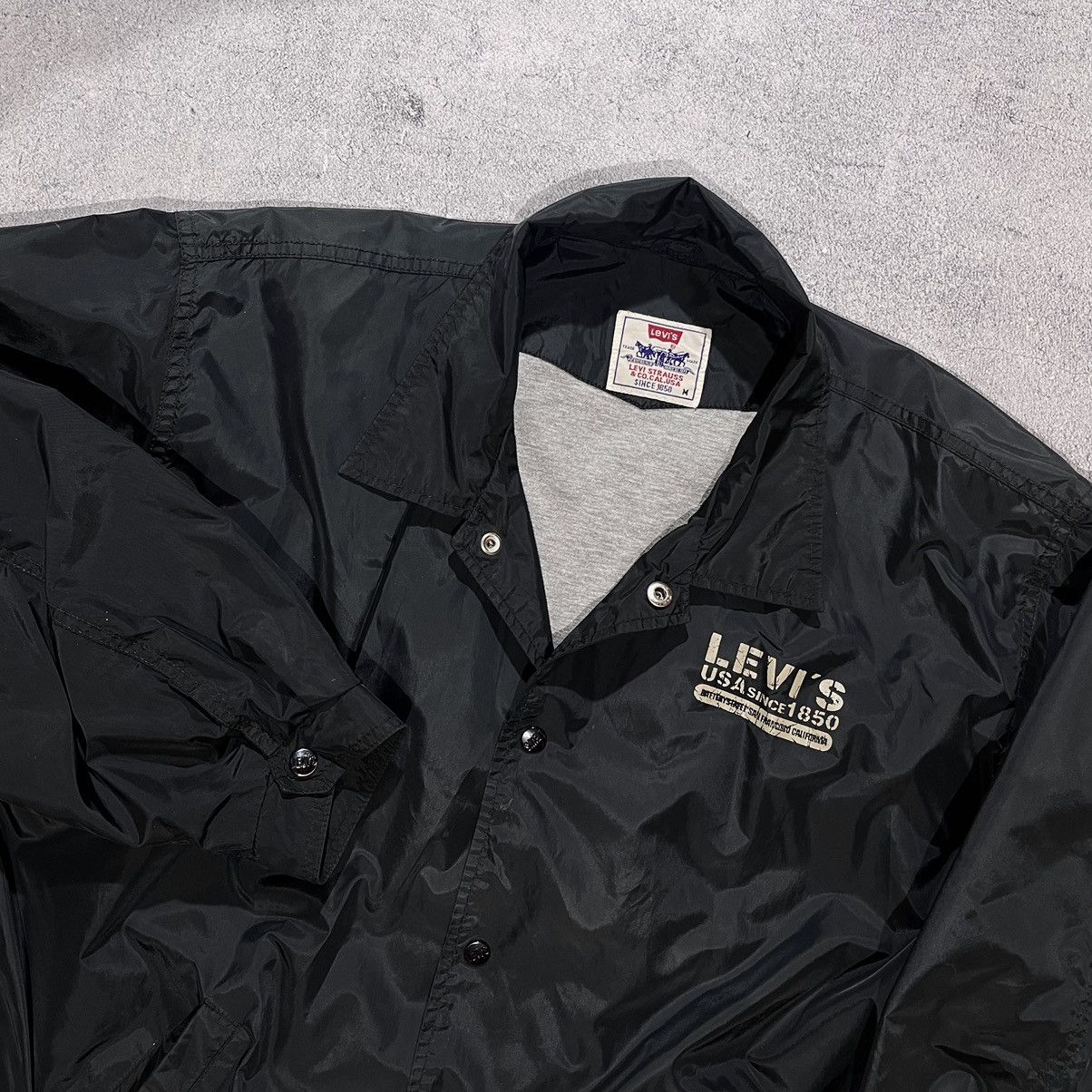 Levi's × Vintage Vintage Levi’s Nylon Black Light Jacket Bomber Size M Over Size US M / EU 48-50 / 2 - 2 Thumbnail